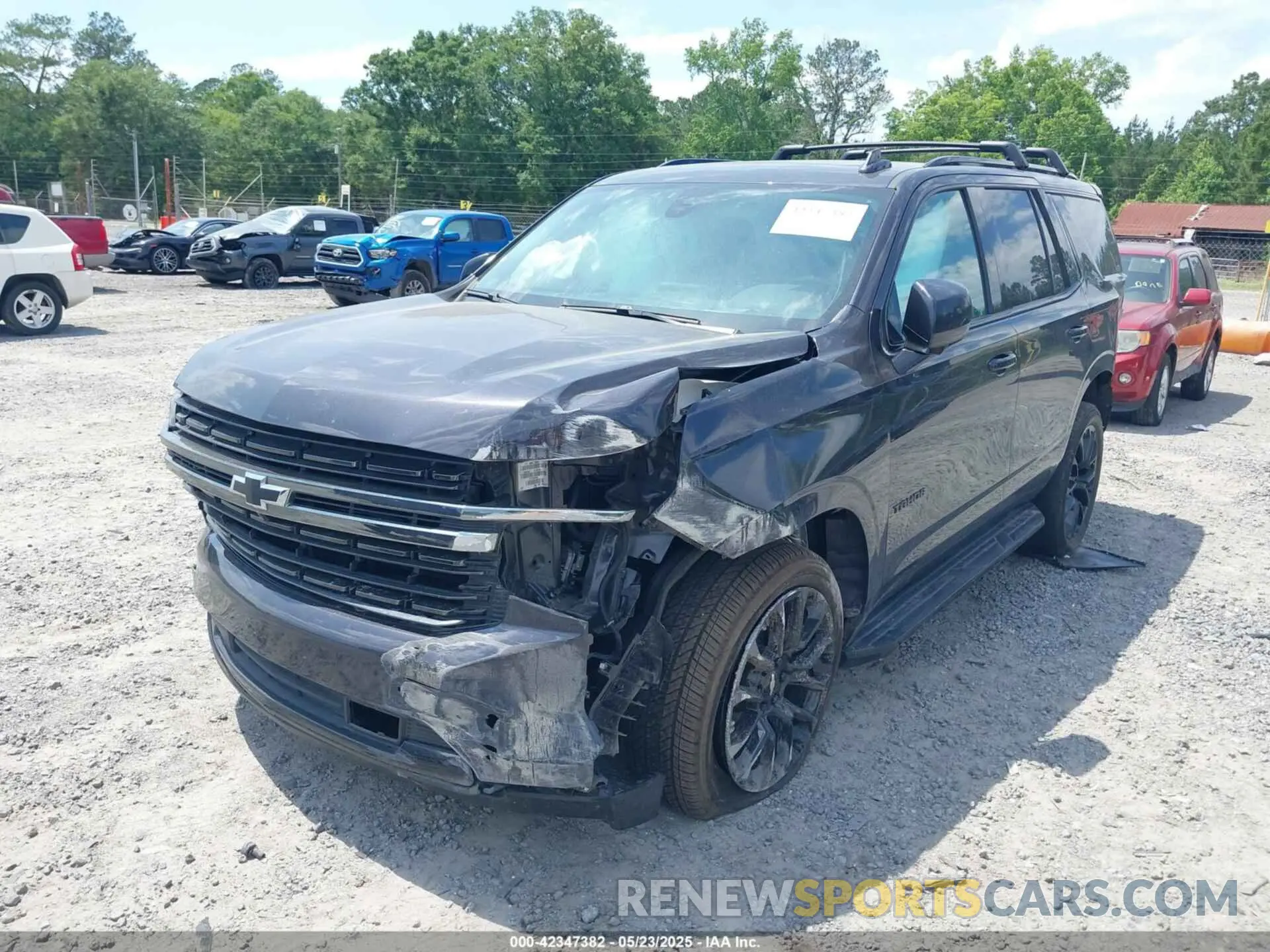 2 Photograph of a damaged car 1GNSKRKD6NR361508 CHEVROLET TAHOE 2022