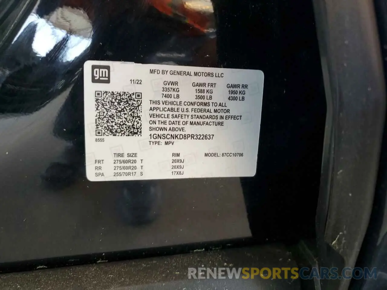 13 Фотография поврежденного автомобиля 1GNSCMKD5PR356819 CHEVROLET TAHOE 2023