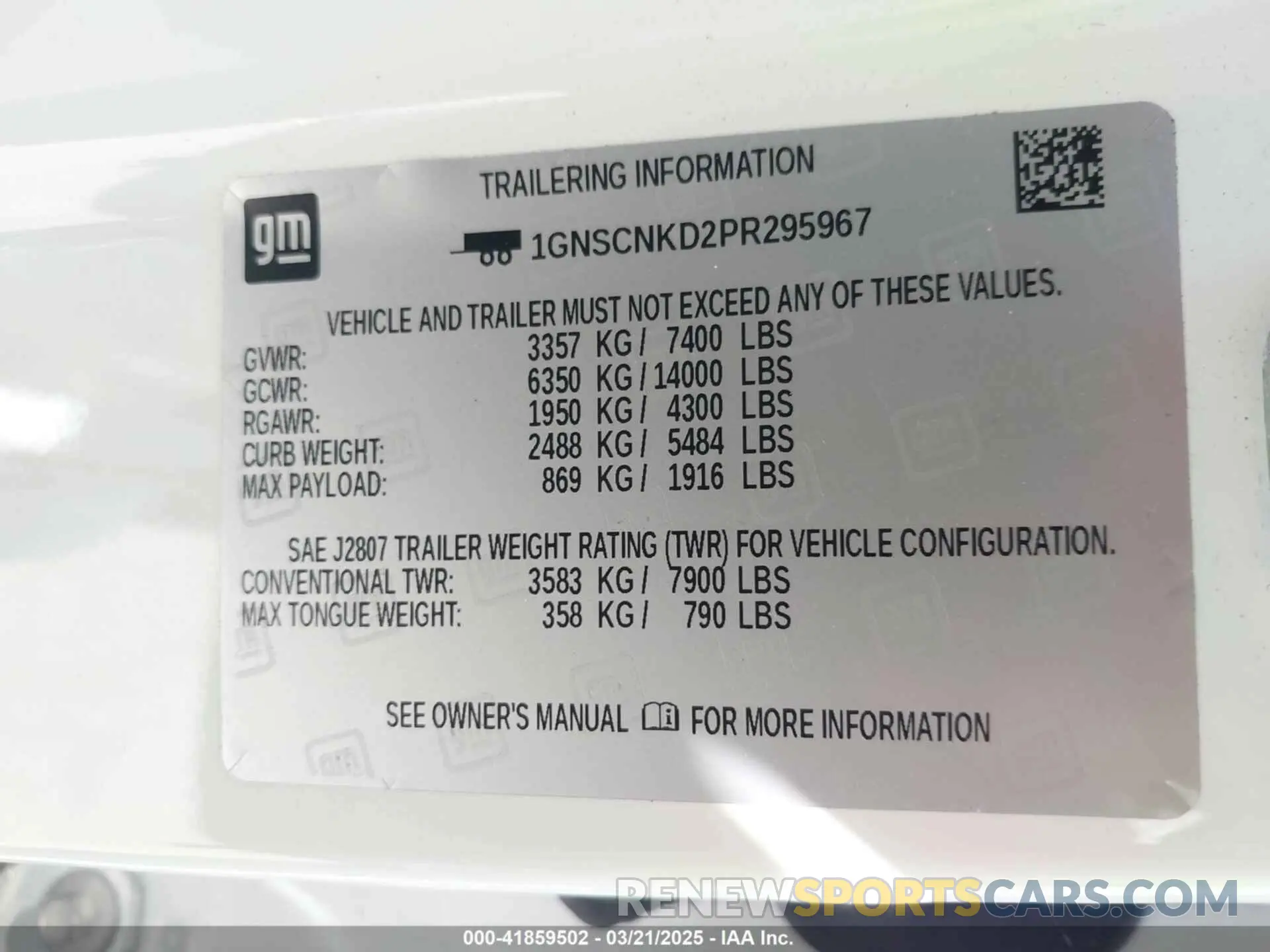 9 Photograph of a damaged car 1GNSCNKD2PR295967 CHEVROLET TAHOE 2023