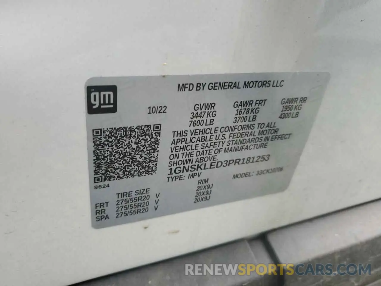 14 Фотография поврежденного автомобиля 1GNSKLED3PR181253 CHEVROLET TAHOE 2023