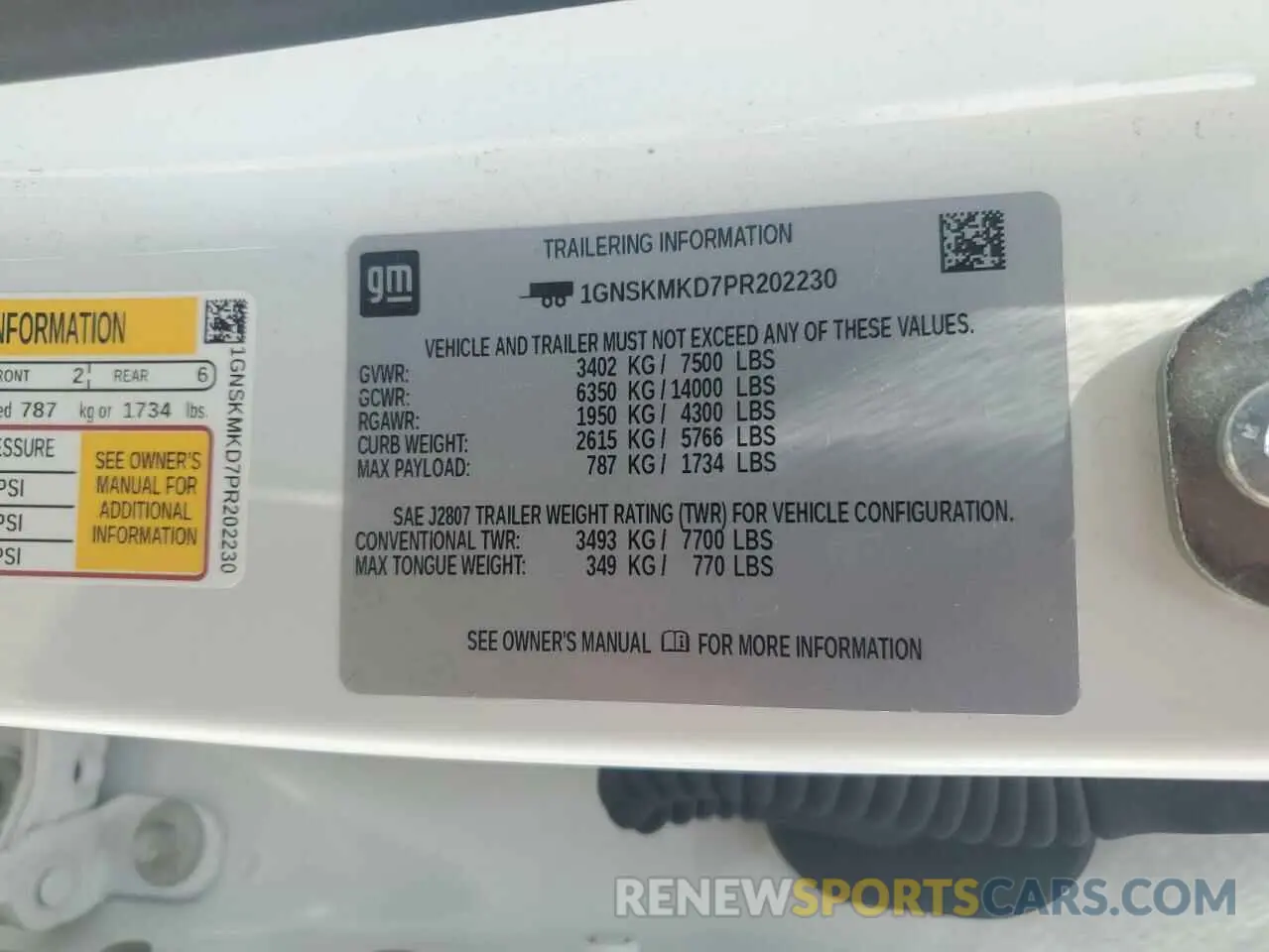 14 Фотография поврежденного автомобиля 1GNSKMKD7PR202230 CHEVROLET TAHOE 2023