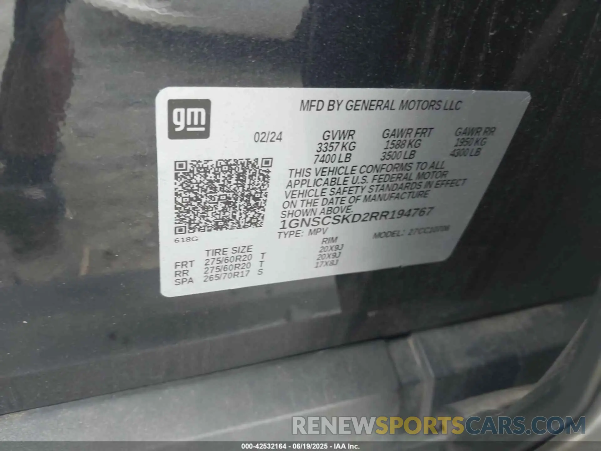9 Фотография поврежденного автомобиля 1GNSCSKD2RR194767 CHEVROLET TAHOE 2024