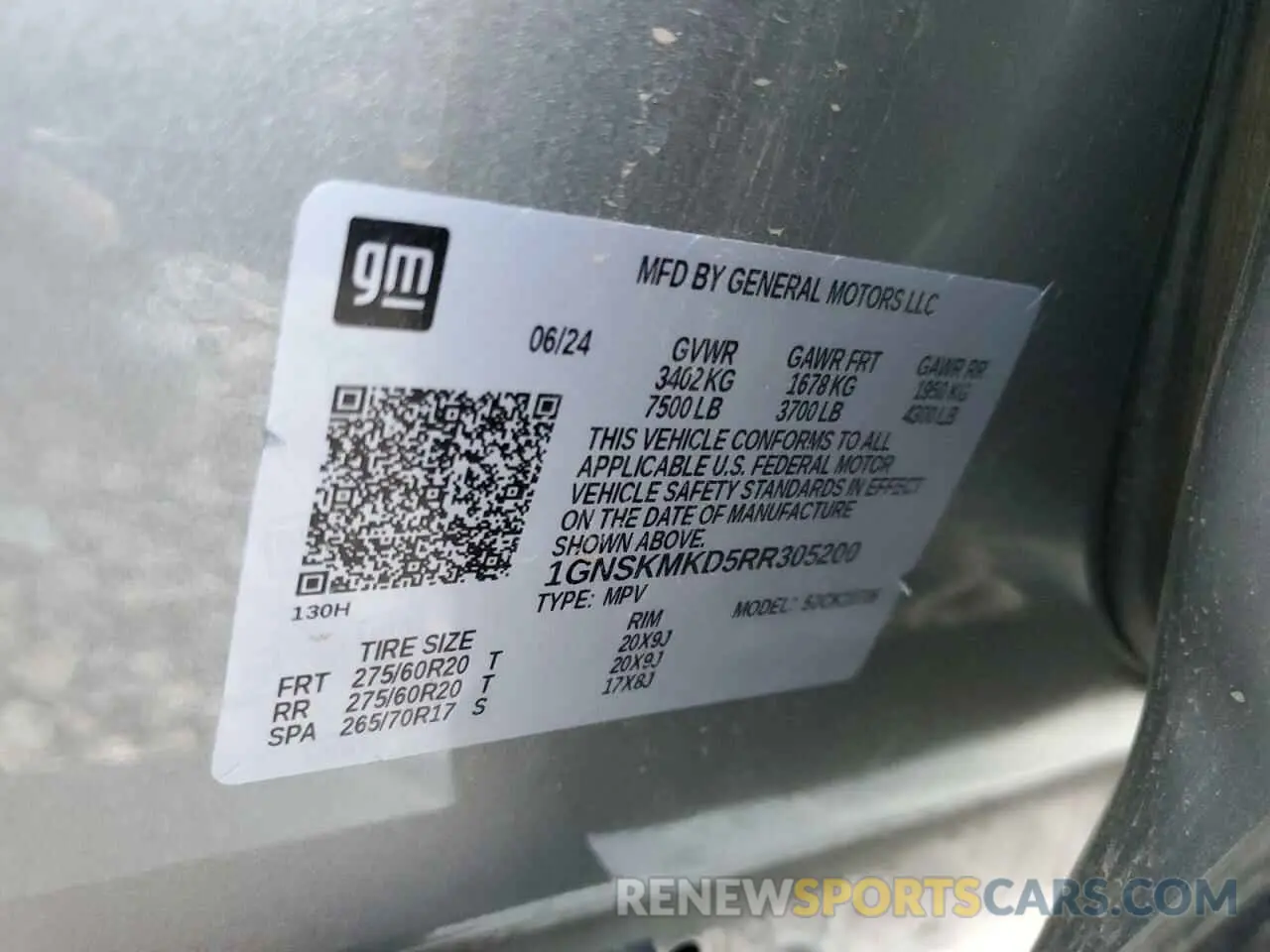 12 Фотография поврежденного автомобиля 1GNSKMKD5RR305200 CHEVROLET TAHOE 2024