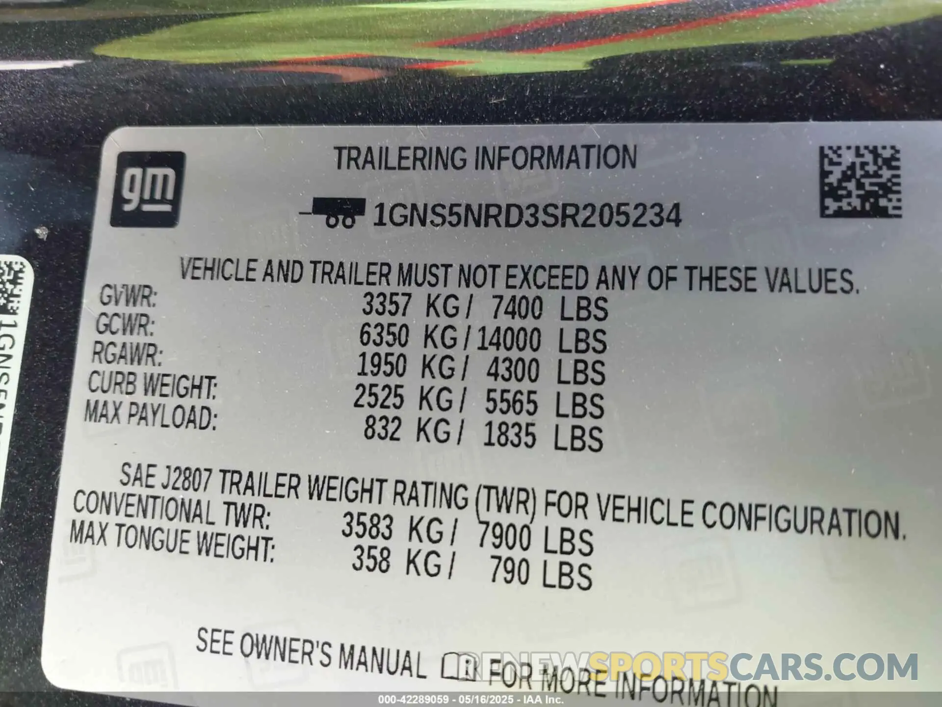 9 Фотография поврежденного автомобиля 1GNS5NRD3SR205234 CHEVROLET TAHOE 2025