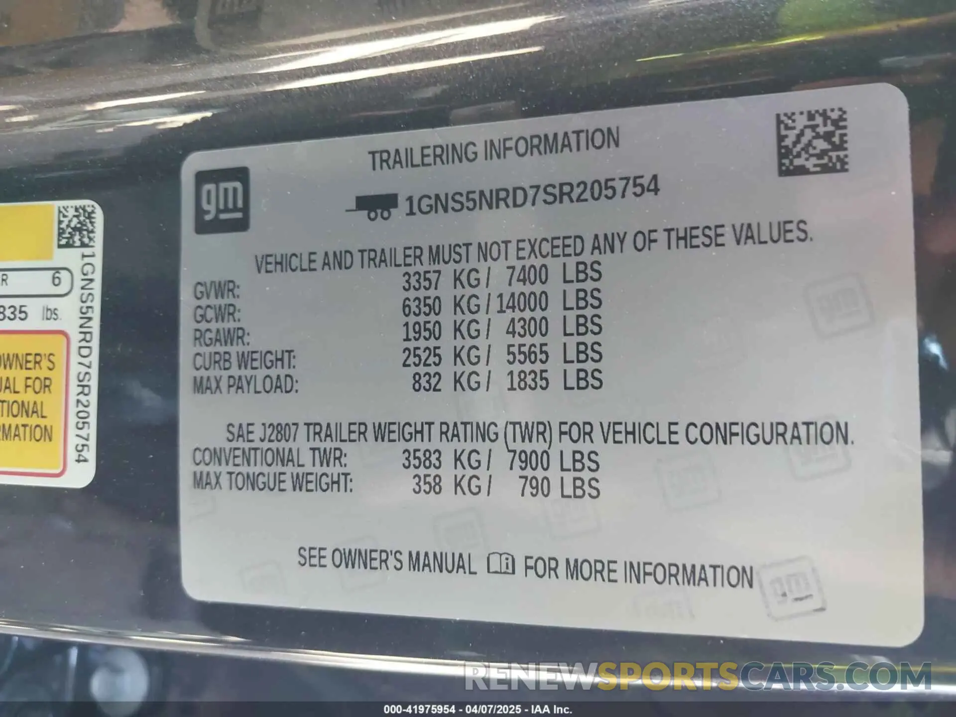 9 Фотография поврежденного автомобиля 1GNS5NRD7SR205754 CHEVROLET TAHOE 2025