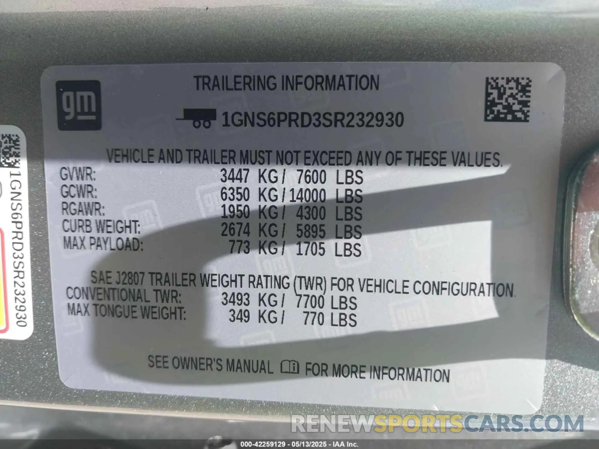 9 Photograph of a damaged car 1GNS6PRD3SR232930 CHEVROLET TAHOE 2025