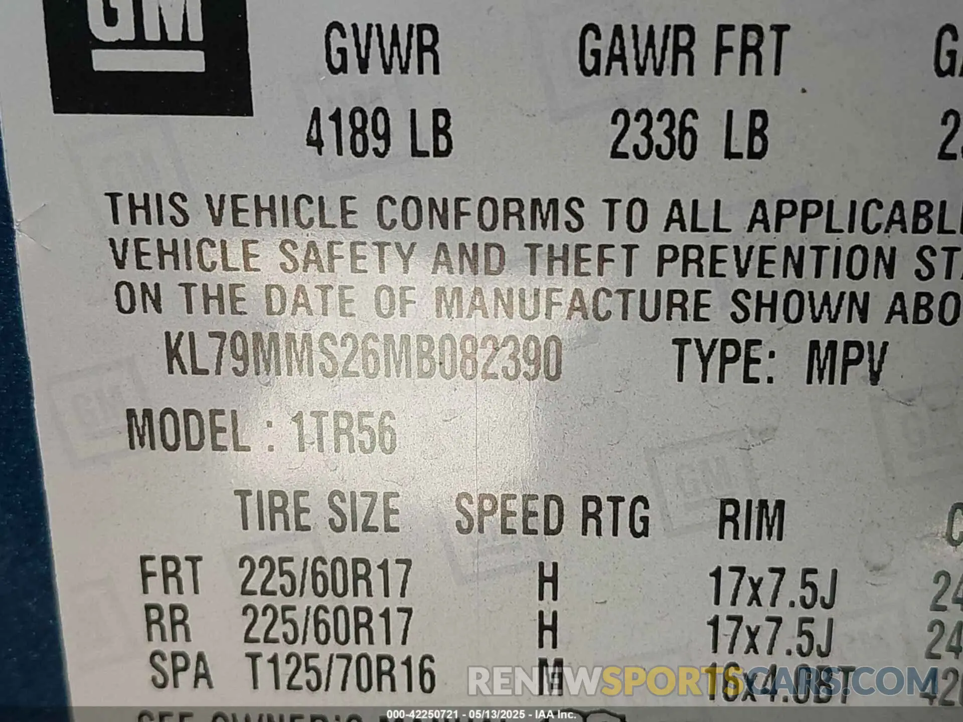 9 Photograph of a damaged car KL79MMS26MB082390 CHEVROLET TRAILBLAZER 2021