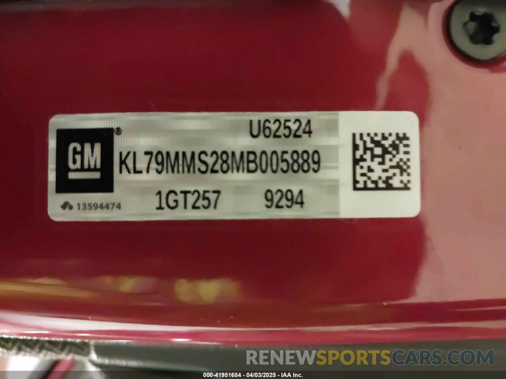 9 Фотография поврежденного автомобиля KL79MMS28MB005889 CHEVROLET TRAILBLAZER 2021
