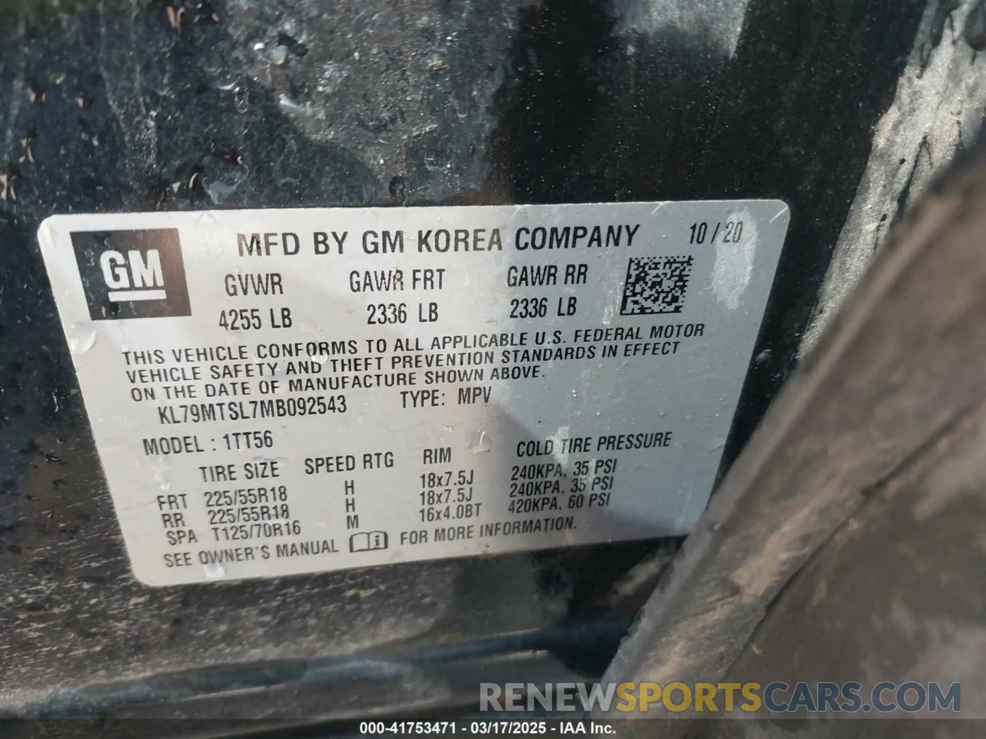 9 Photograph of a damaged car KL79MTSL7MB092543 CHEVROLET TRAILBLAZER 2021
