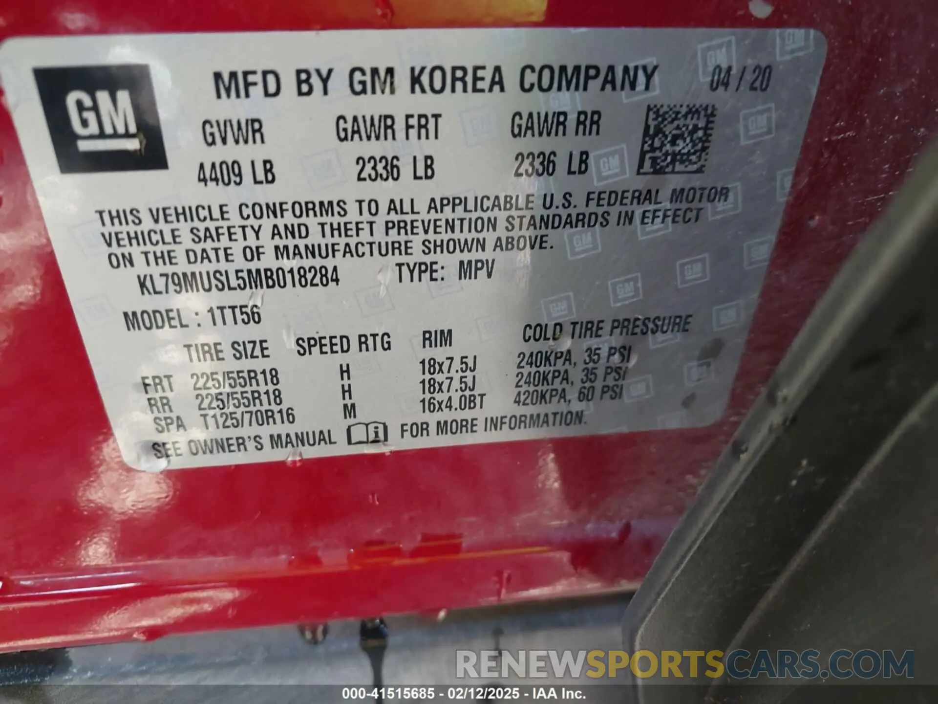 9 Photograph of a damaged car KL79MUSL5MB018284 CHEVROLET TRAILBLAZER 2021