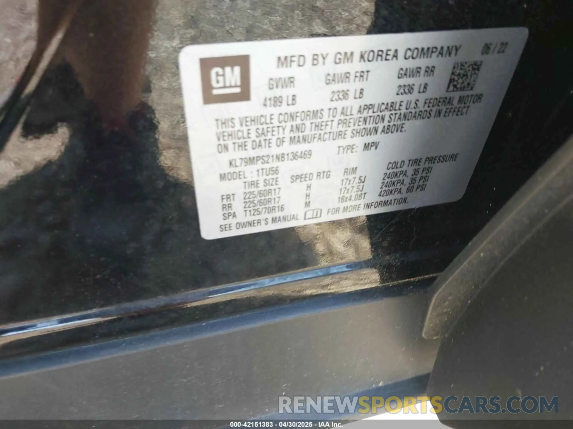 9 Photograph of a damaged car KL79MPS21NB136469 CHEVROLET TRAILBLAZER 2022