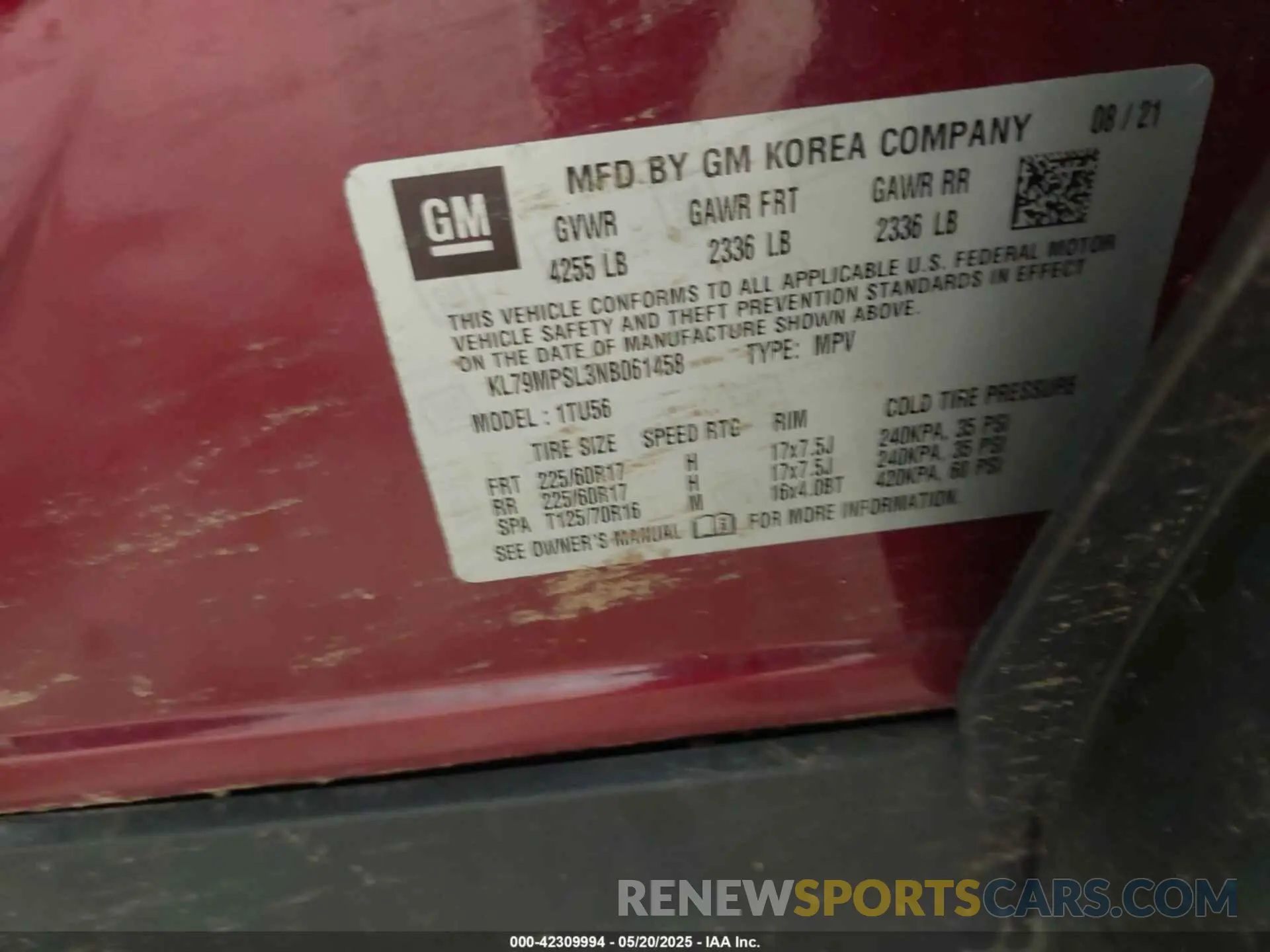 9 Photograph of a damaged car KL79MPSL3NB061458 CHEVROLET TRAILBLAZER 2022