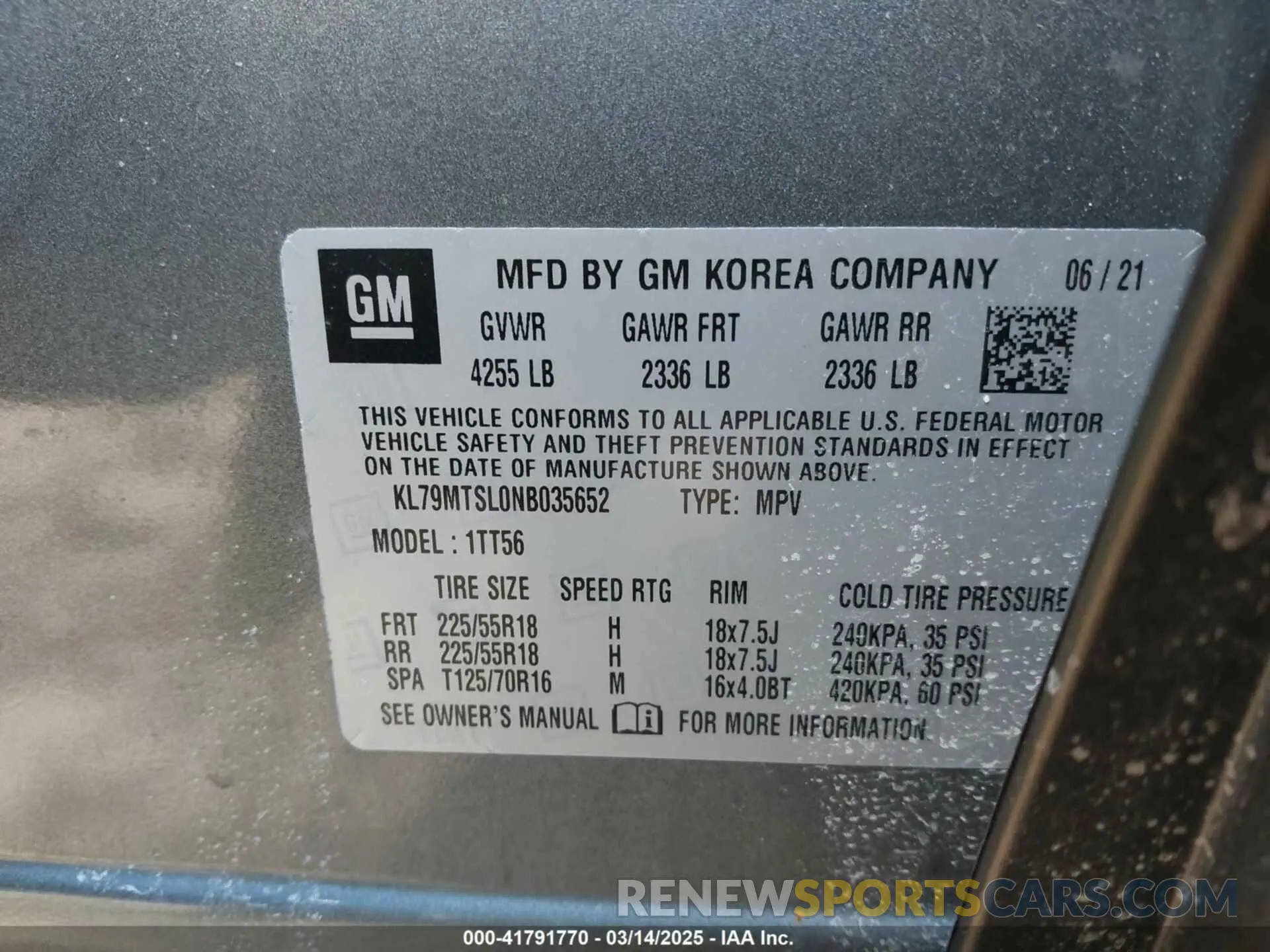 9 Photograph of a damaged car KL79MTSL0NB035652 CHEVROLET TRAILBLAZER 2022