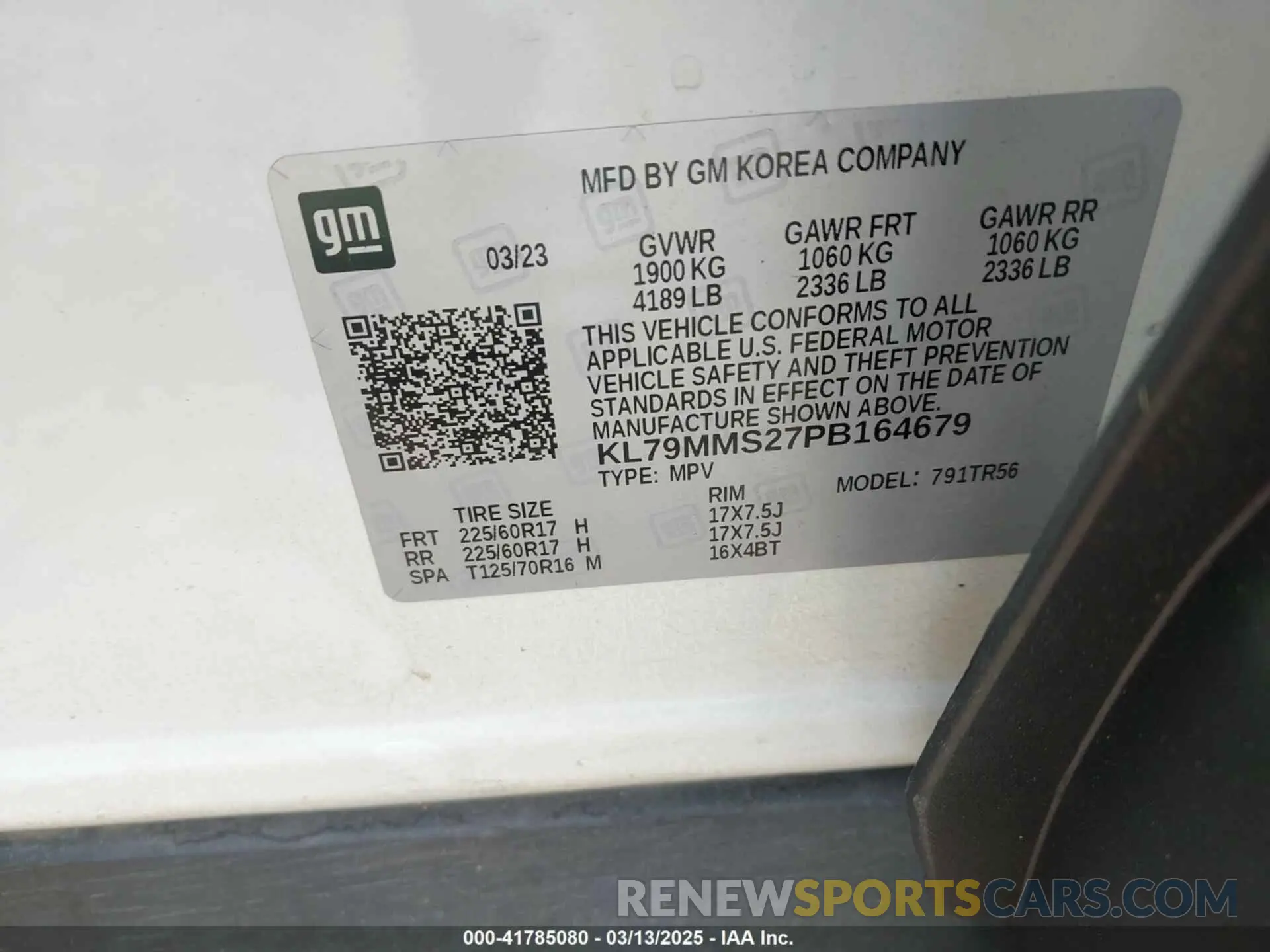 9 Photograph of a damaged car KL79MMS27PB164679 CHEVROLET TRAILBLAZER 2023