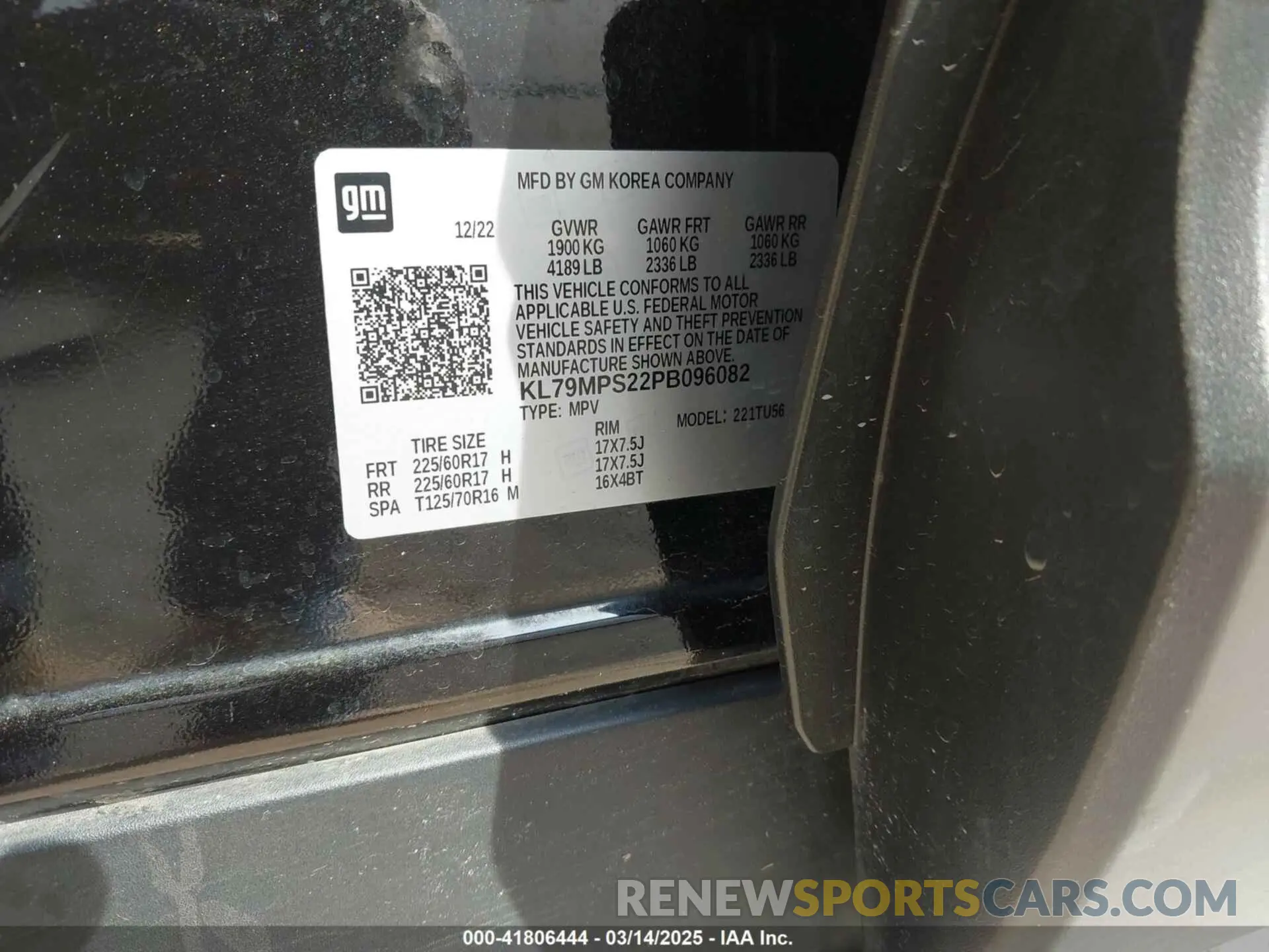 9 Photograph of a damaged car KL79MPS22PB096082 CHEVROLET TRAILBLAZER 2023