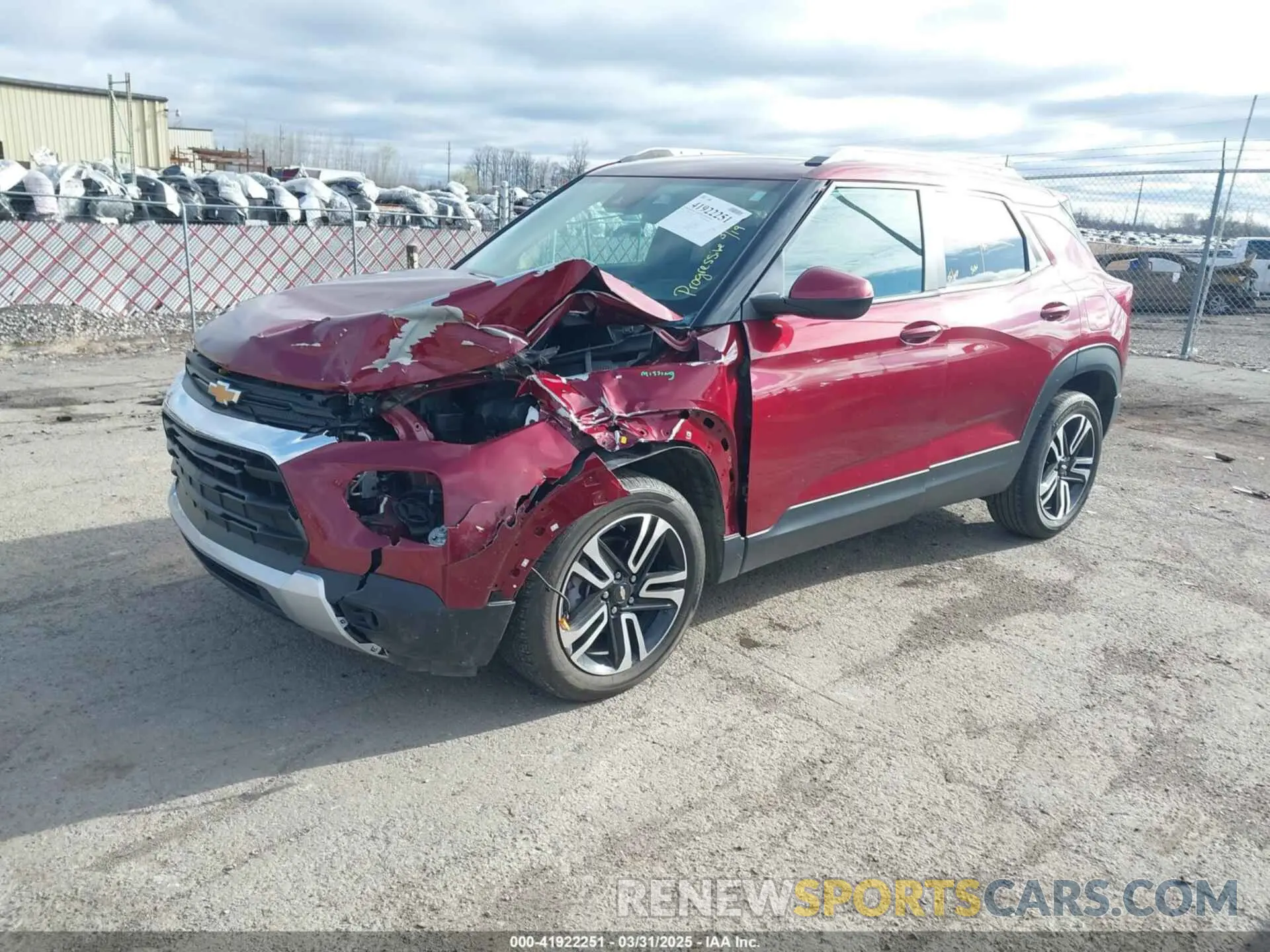 2 Photograph of a damaged car KL79MPSL0PB173816 CHEVROLET TRAILBLAZER 2023