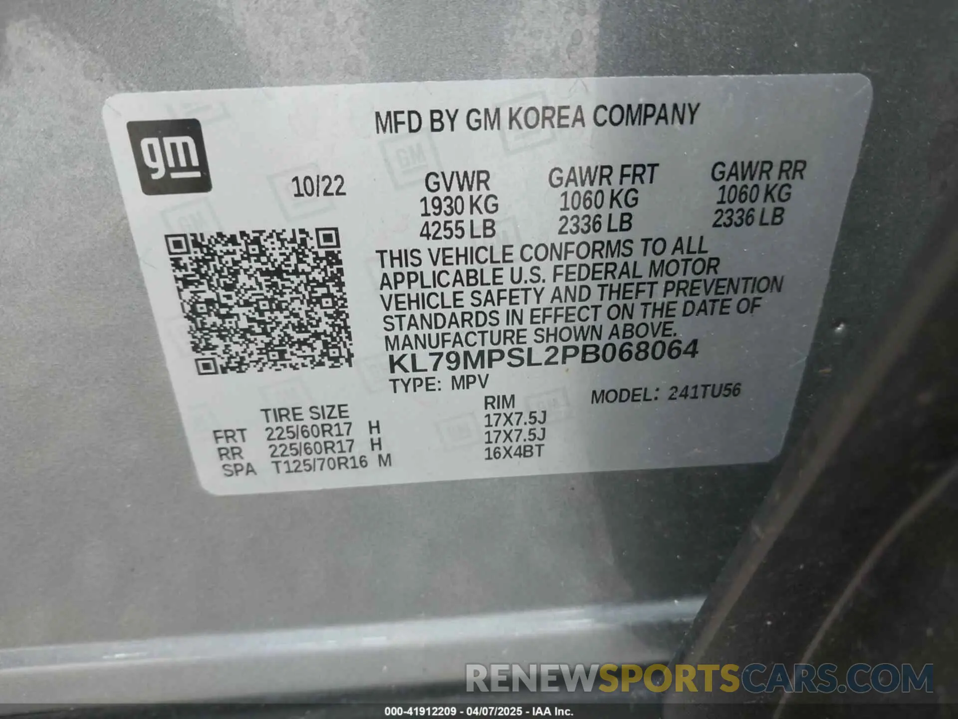 9 Photograph of a damaged car KL79MPSL2PB068064 CHEVROLET TRAILBLAZER 2023