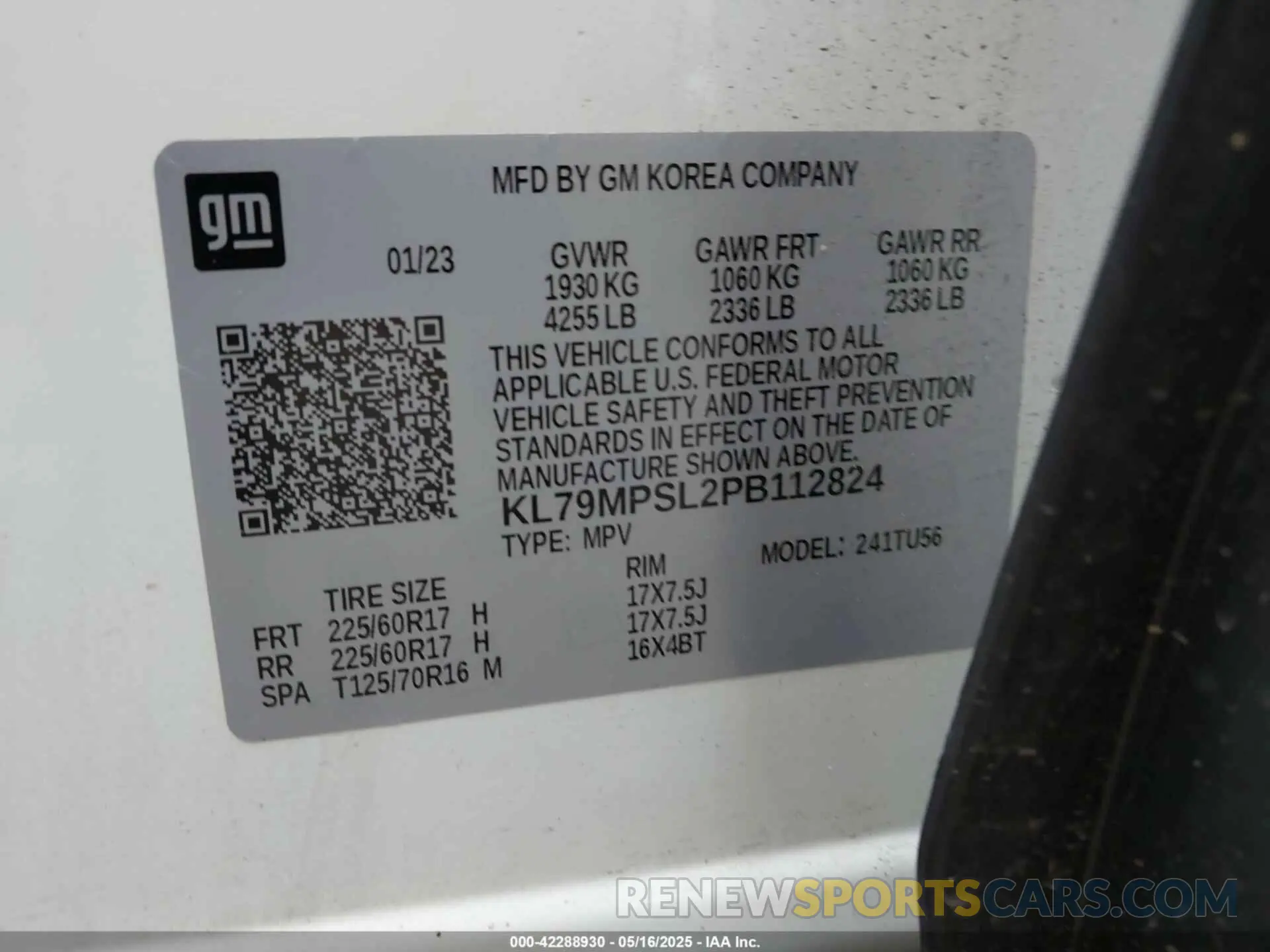9 Фотография поврежденного автомобиля KL79MPSL2PB112824 CHEVROLET TRAILBLAZER 2023