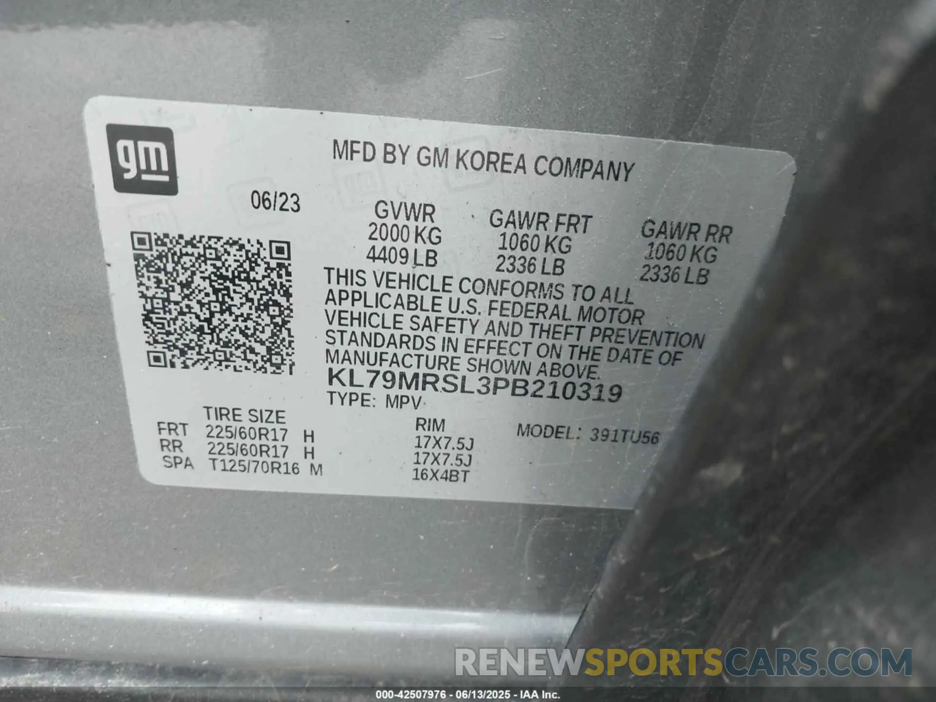9 Photograph of a damaged car KL79MRSL3PB210319 CHEVROLET TRAILBLAZER 2023
