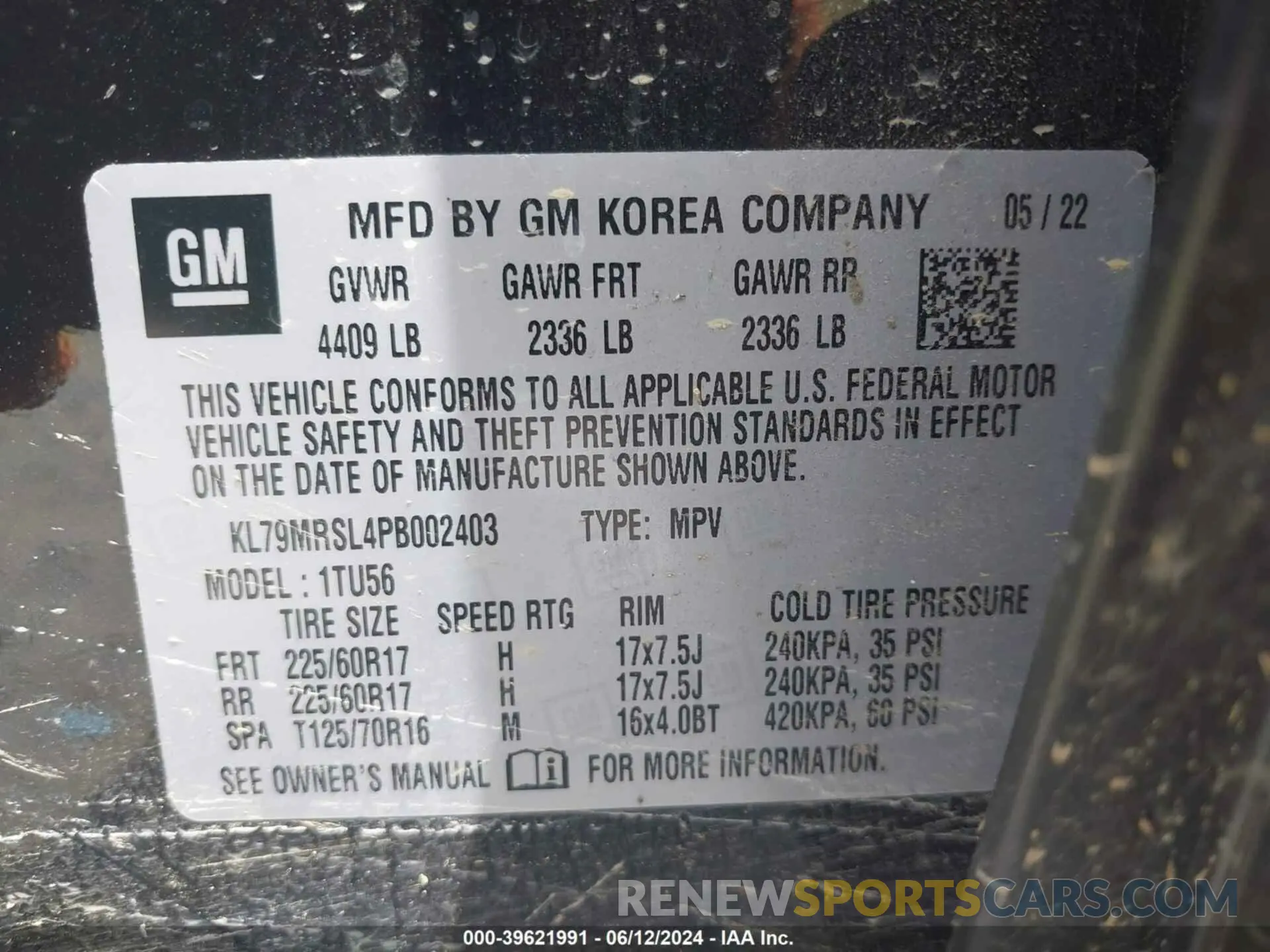 9 Фотография поврежденного автомобиля KL79MRSL4PB002403 CHEVROLET TRAILBLAZER 2023