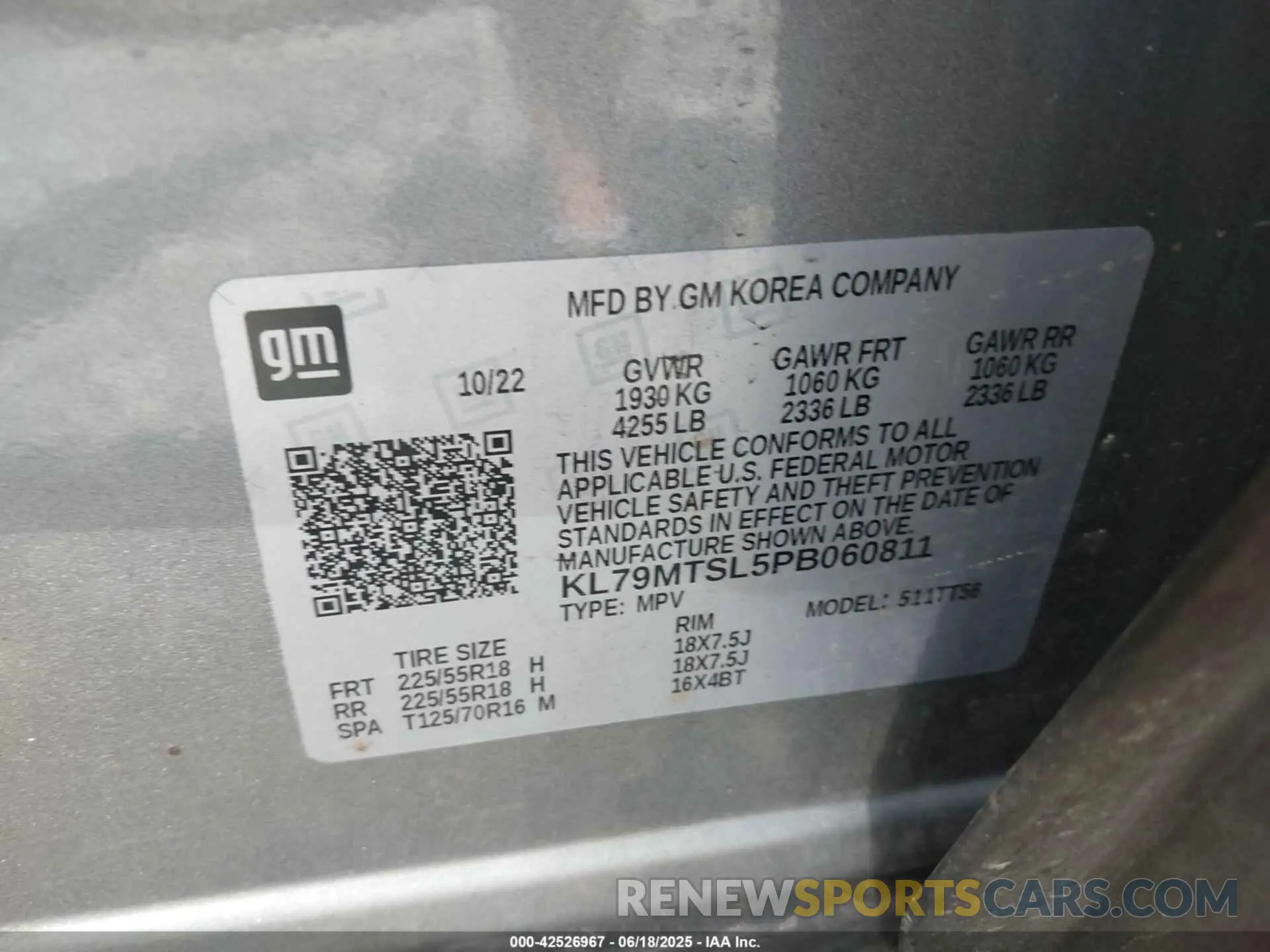 9 Photograph of a damaged car KL79MTSL5PB060811 CHEVROLET TRAILBLAZER 2023