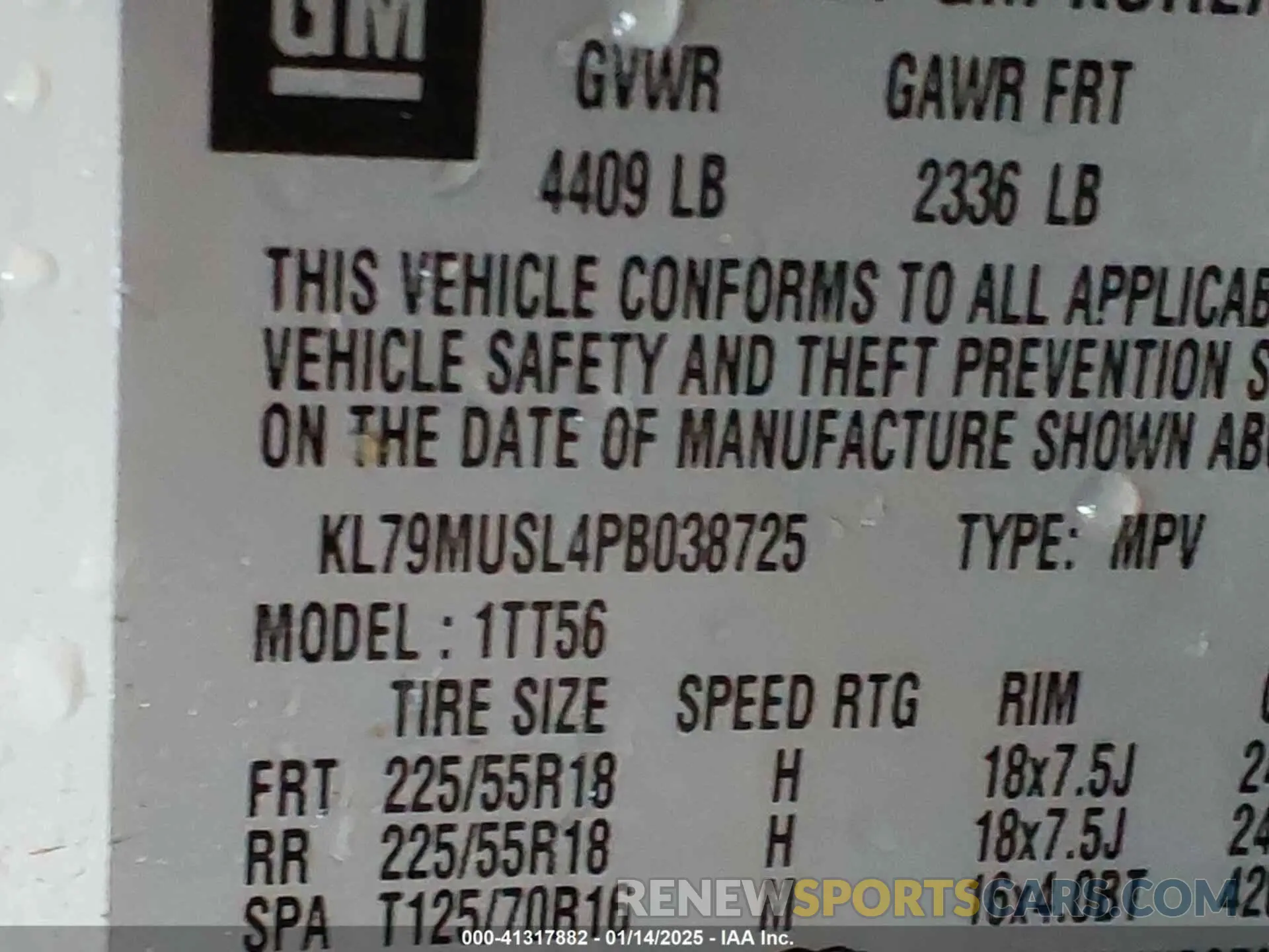 9 Photograph of a damaged car KL79MUSL4PB038725 CHEVROLET TRAILBLAZER 2023