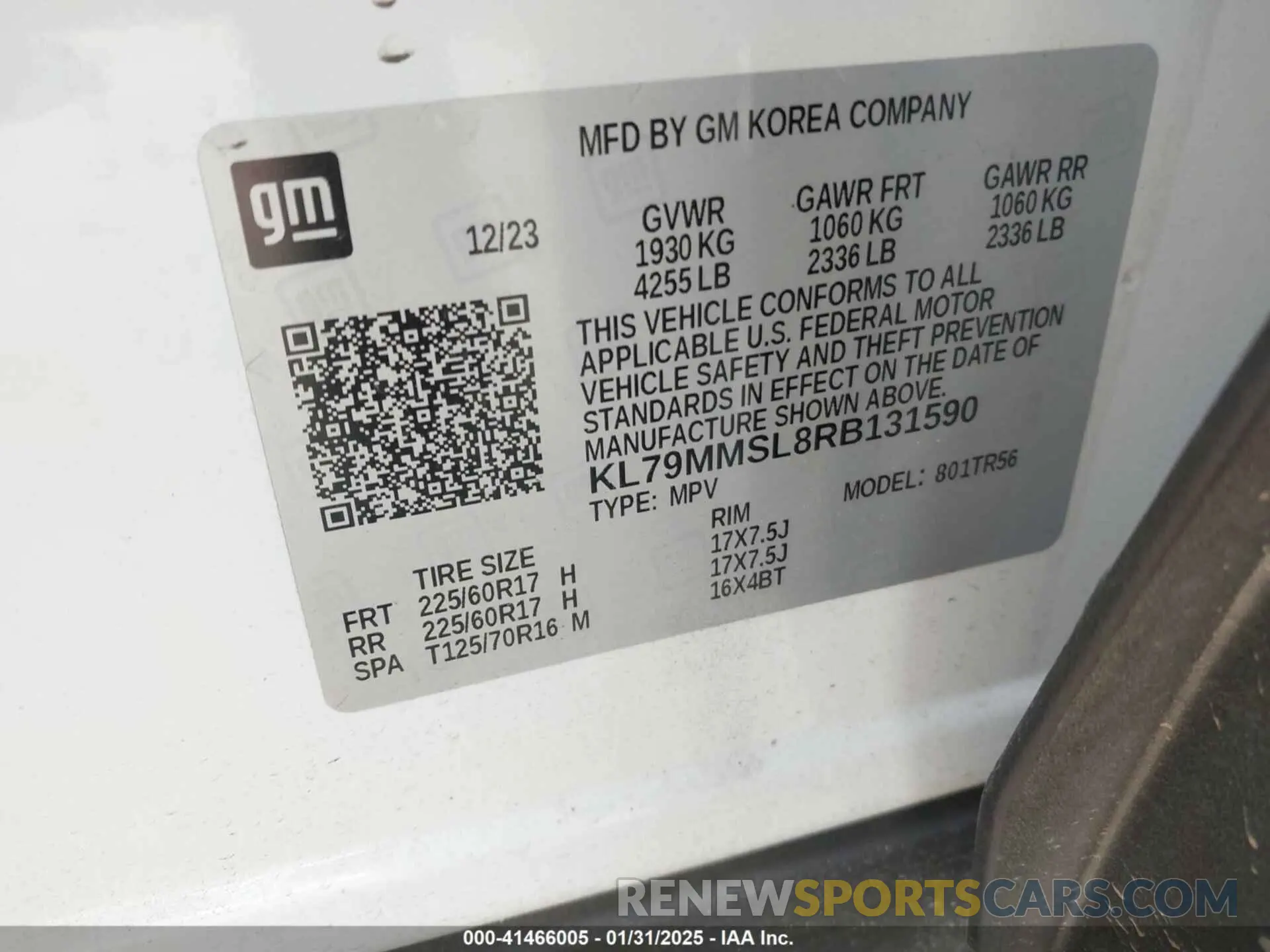 9 Photograph of a damaged car KL79MMSL8RB131590 CHEVROLET TRAILBLAZER 2024