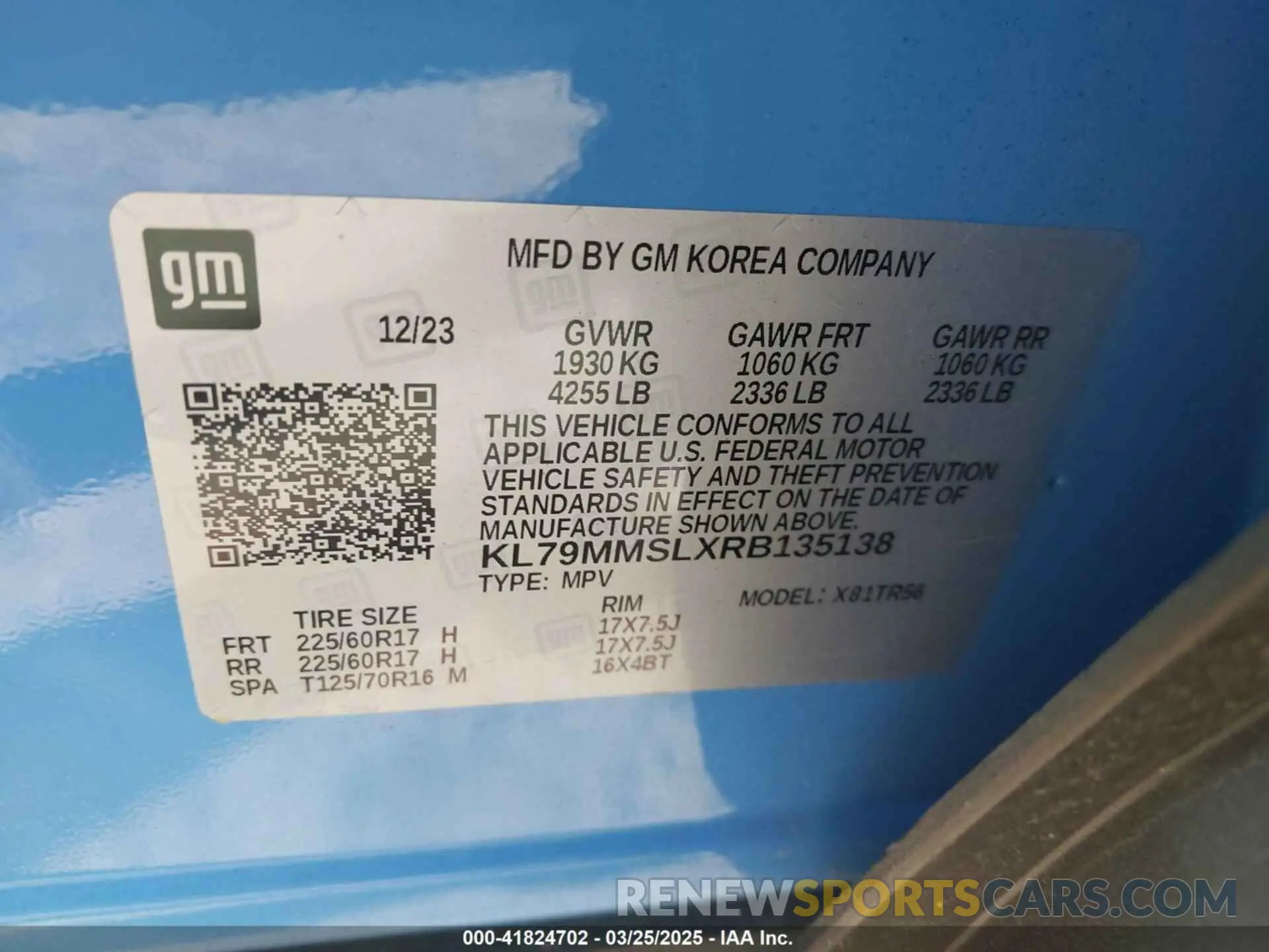 9 Фотография поврежденного автомобиля KL79MMSLXRB135138 CHEVROLET TRAILBLAZER 2024