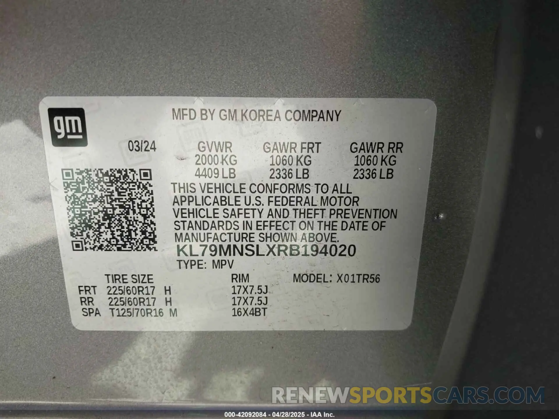 9 Фотография поврежденного автомобиля KL79MNSLXRB194020 CHEVROLET TRAILBLAZER 2024