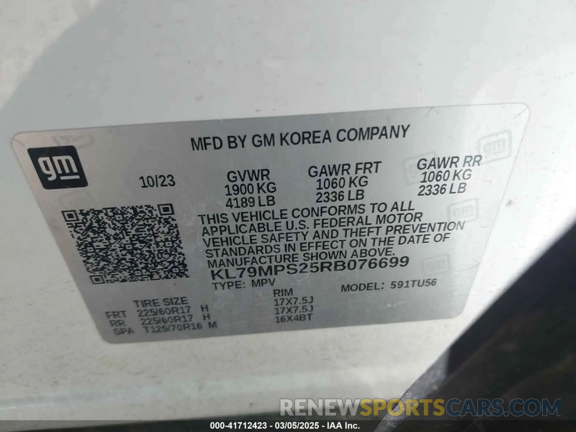 9 Фотография поврежденного автомобиля KL79MPS25RB076699 CHEVROLET TRAILBLAZER 2024
