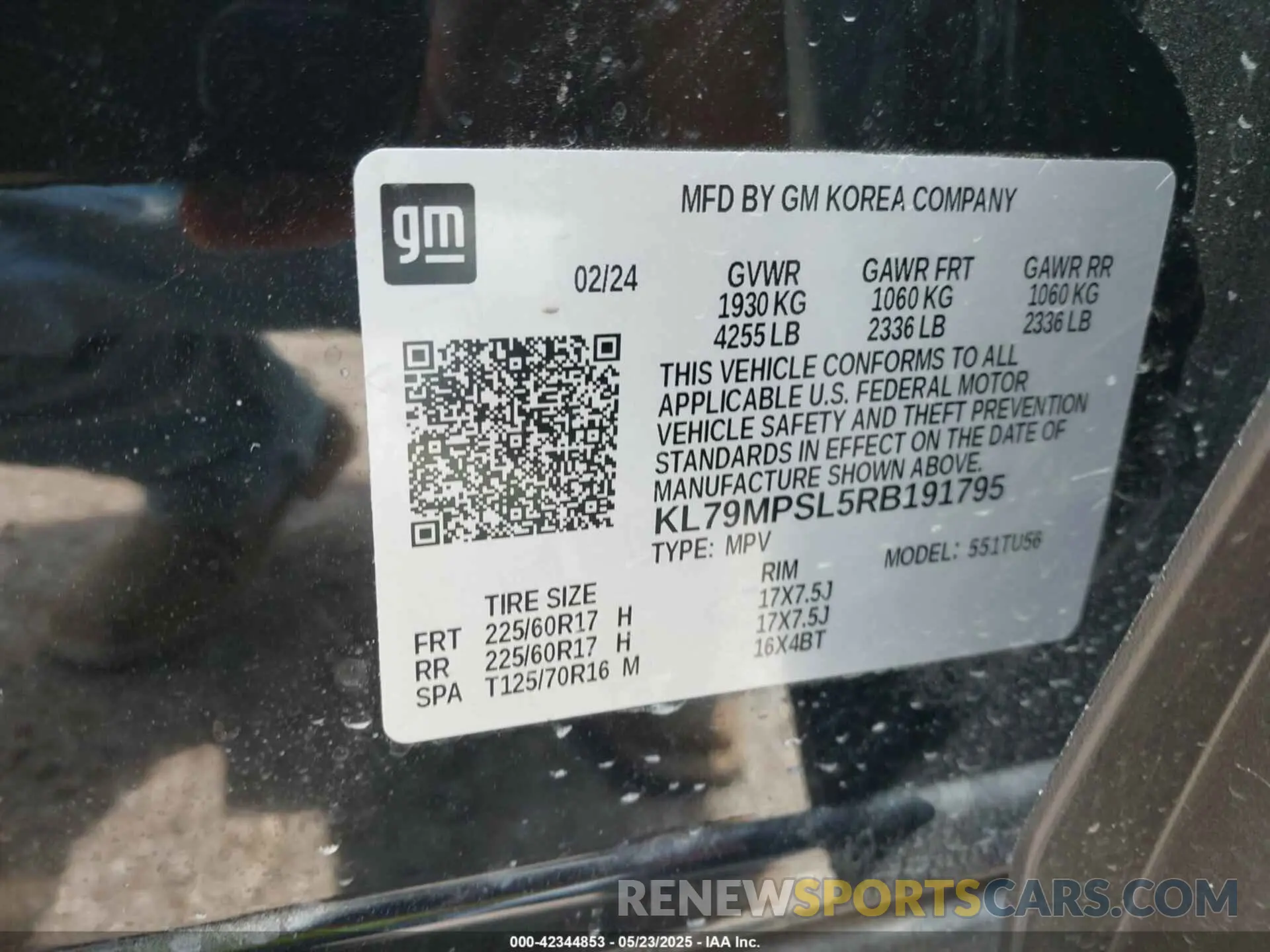 9 Photograph of a damaged car KL79MPSL5RB191795 CHEVROLET TRAILBLAZER 2024