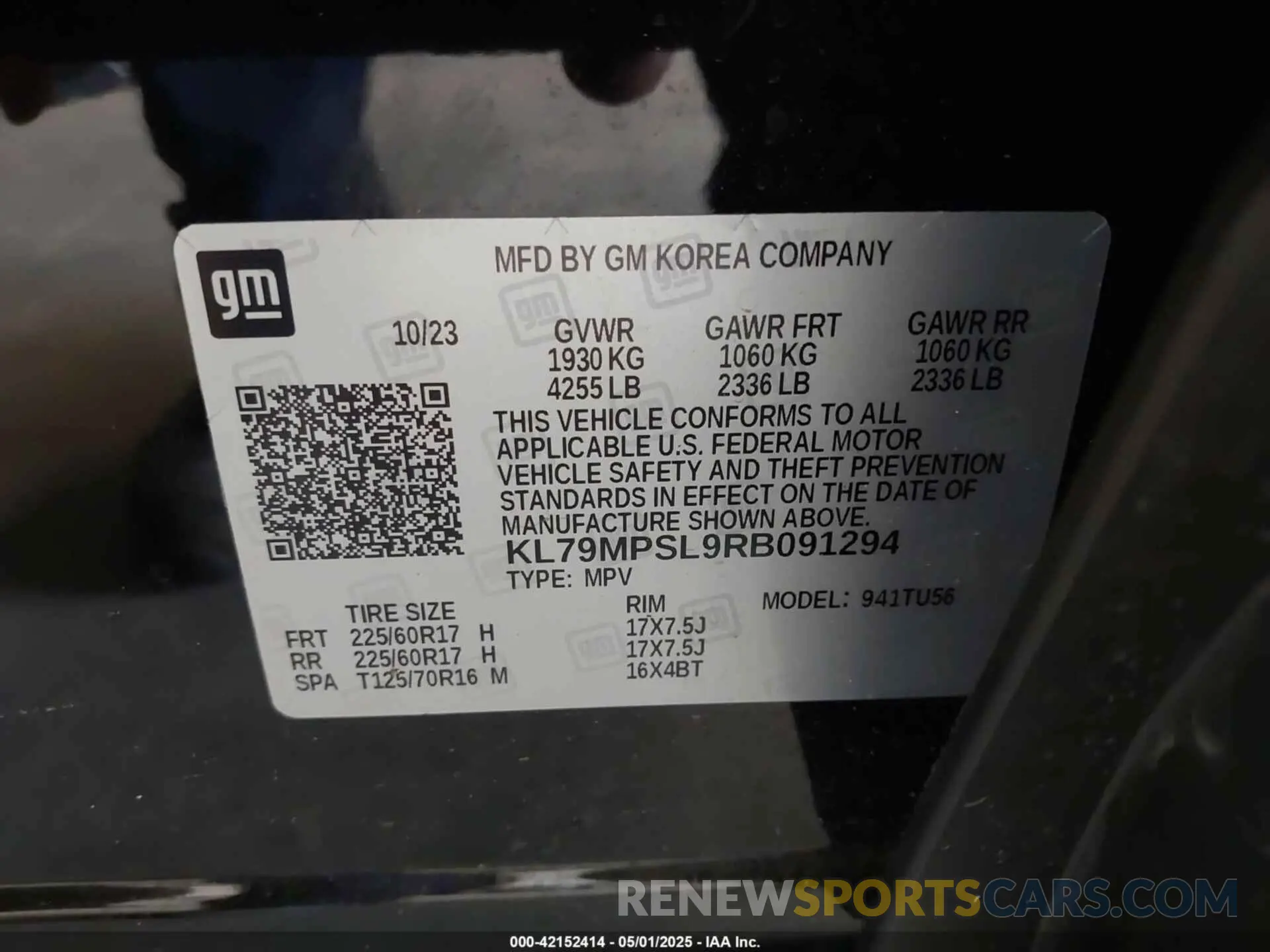 9 Photograph of a damaged car KL79MPSL9RB091294 CHEVROLET TRAILBLAZER 2024