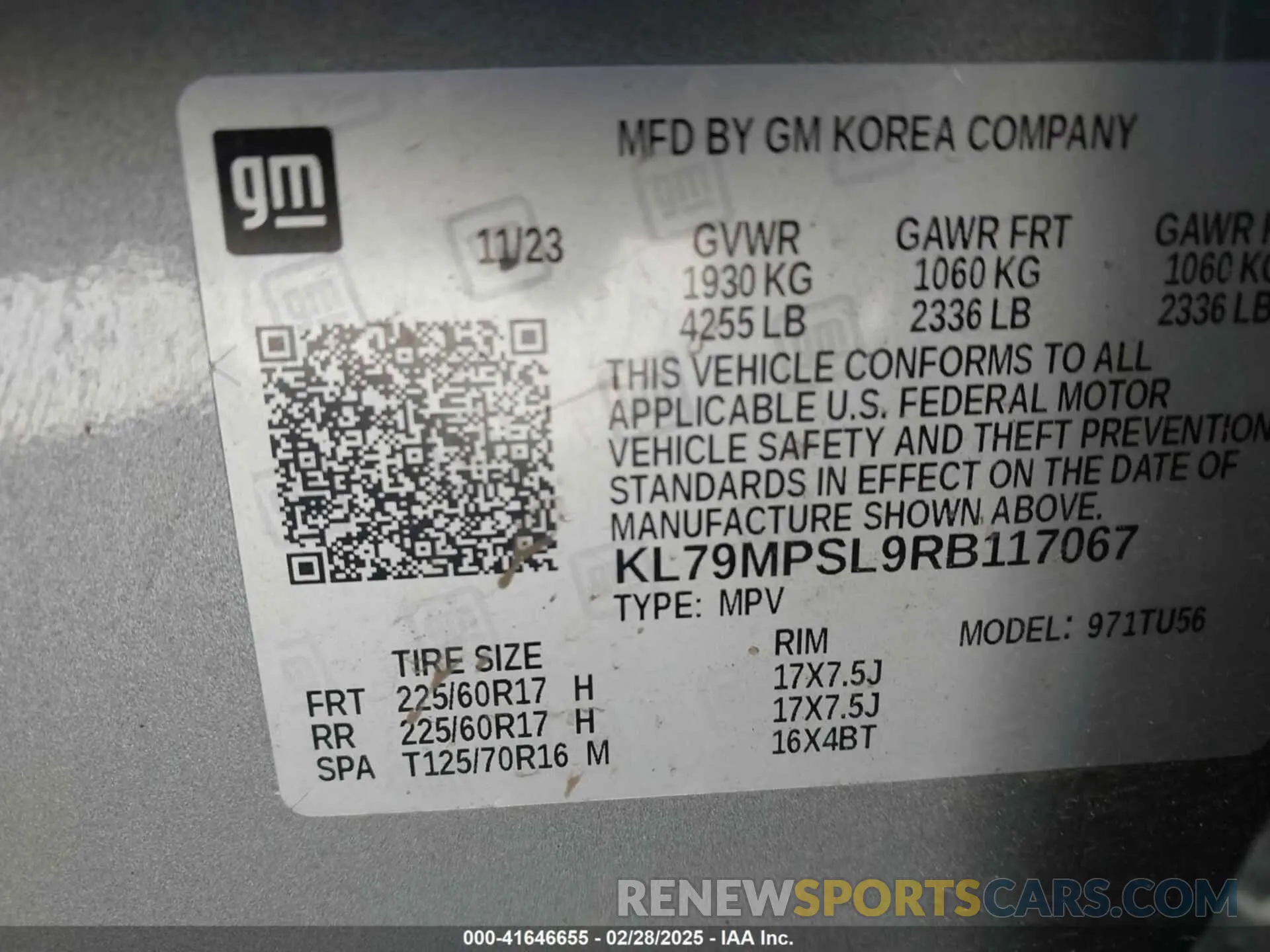 9 Photograph of a damaged car KL79MPSL9RB117067 CHEVROLET TRAILBLAZER 2024