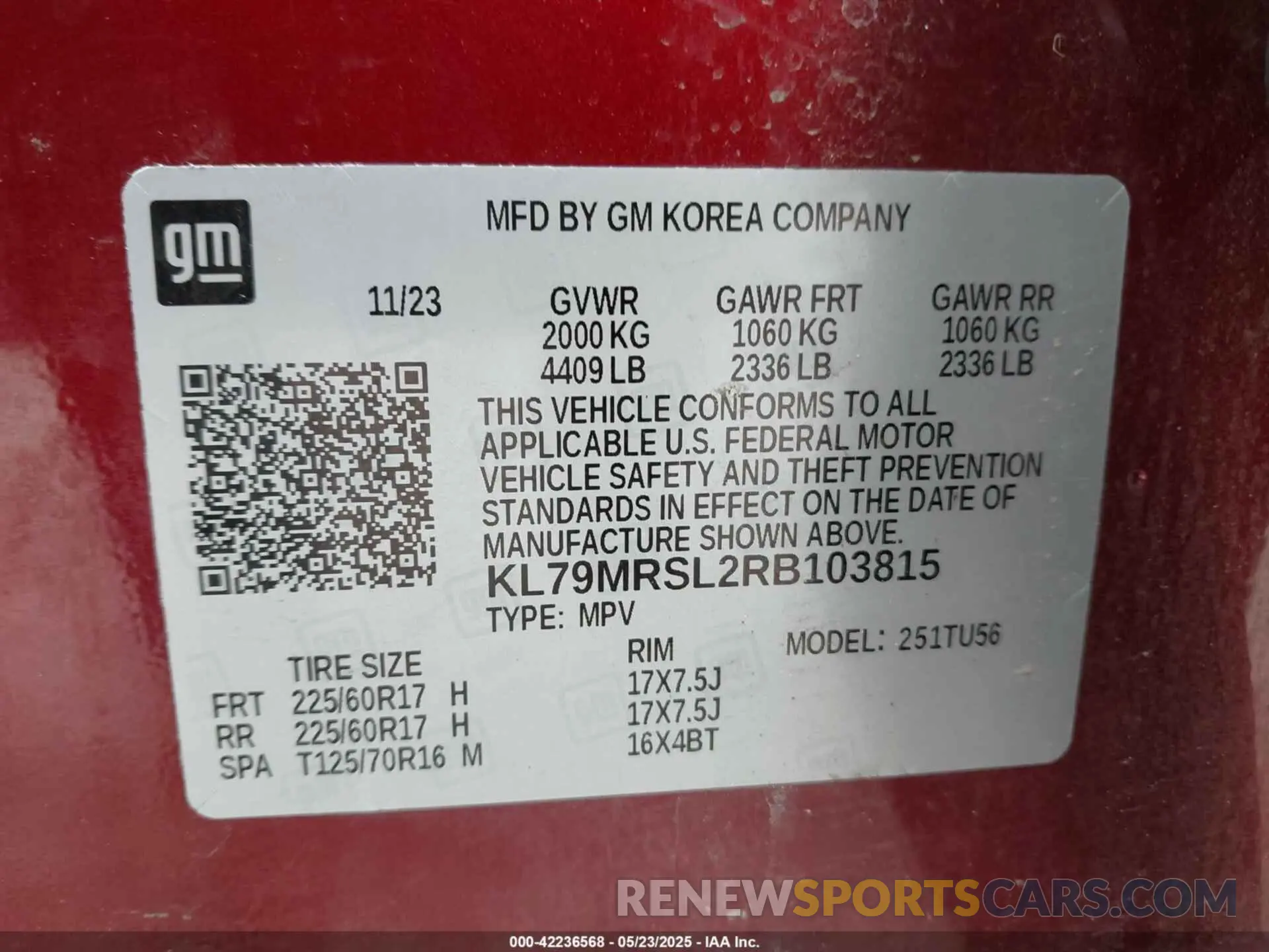 9 Photograph of a damaged car KL79MRSL2RB103815 CHEVROLET TRAILBLAZER 2024