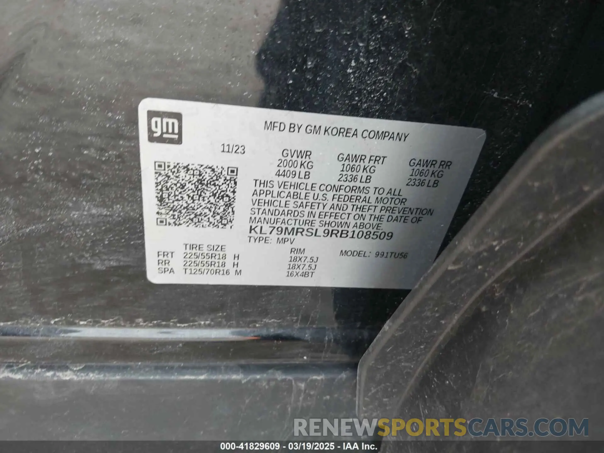 9 Фотография поврежденного автомобиля KL79MRSL9RB108509 CHEVROLET TRAILBLAZER 2024