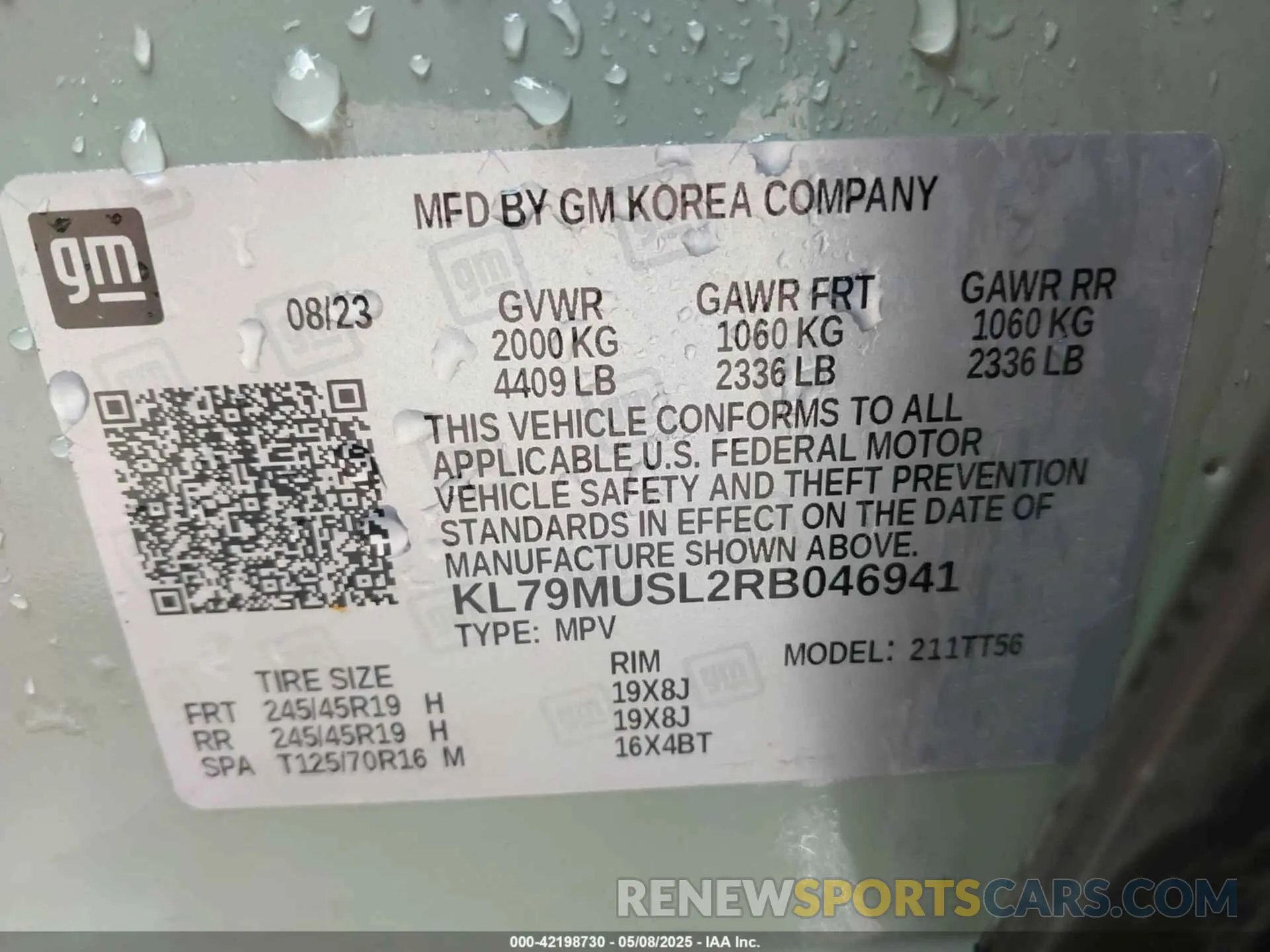 9 Photograph of a damaged car KL79MUSL2RB046941 CHEVROLET TRAILBLAZER 2024