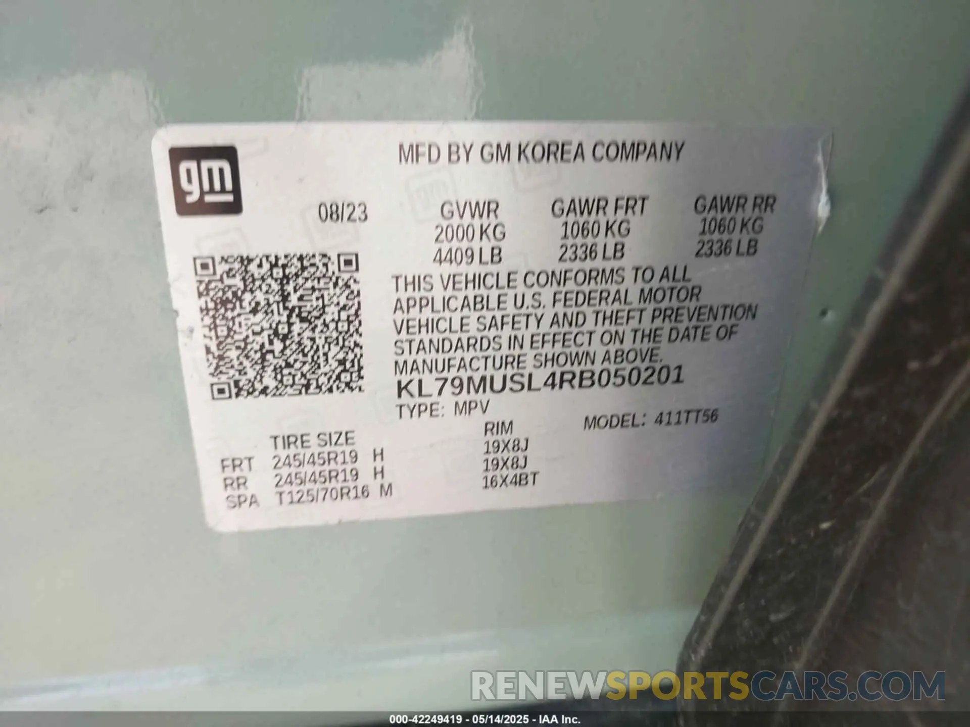 9 Фотография поврежденного автомобиля KL79MUSL4RB050201 CHEVROLET TRAILBLAZER 2024