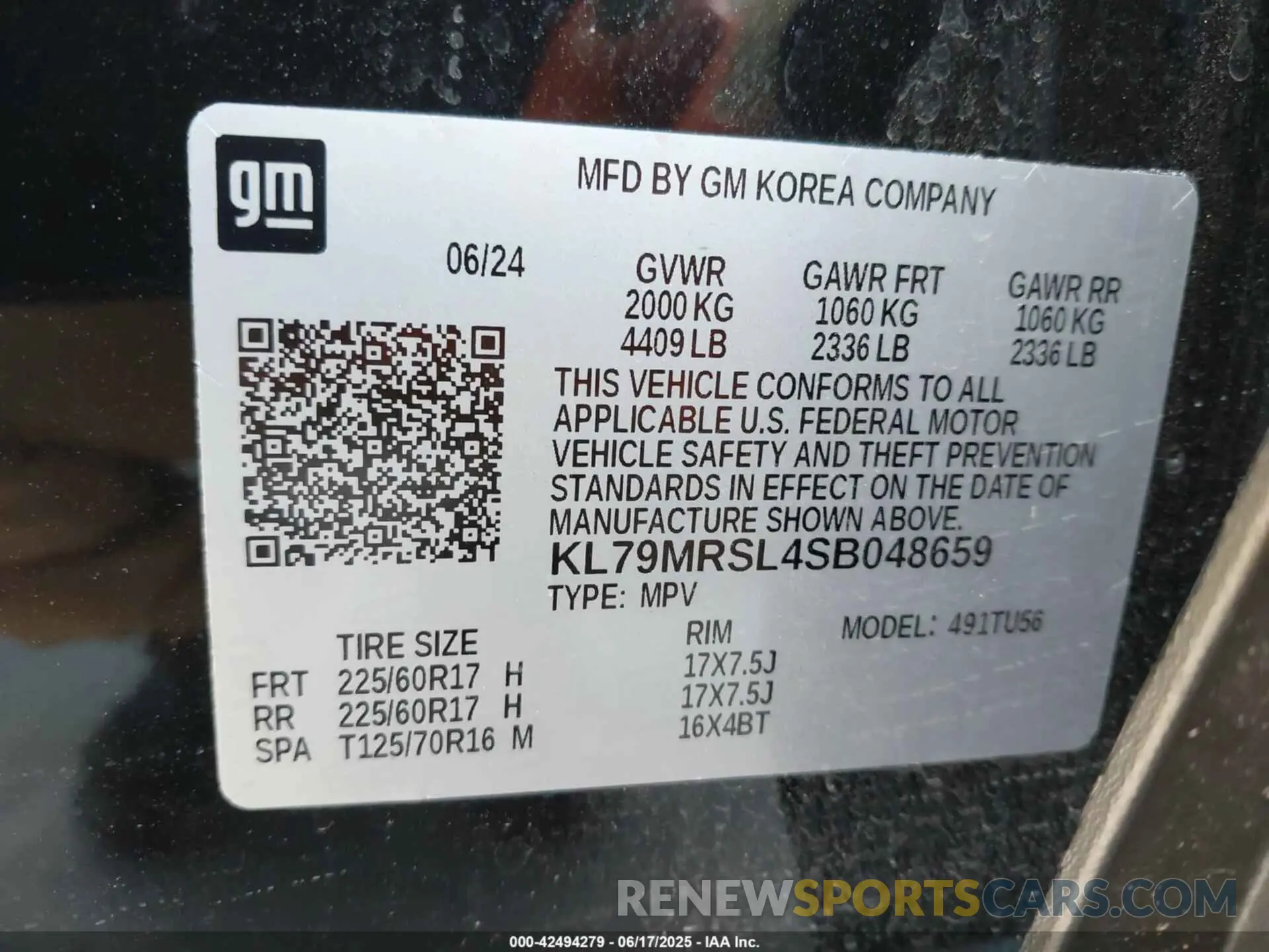 9 Photograph of a damaged car KL79MRSL4SB048659 CHEVROLET TRAILBLAZER 2025