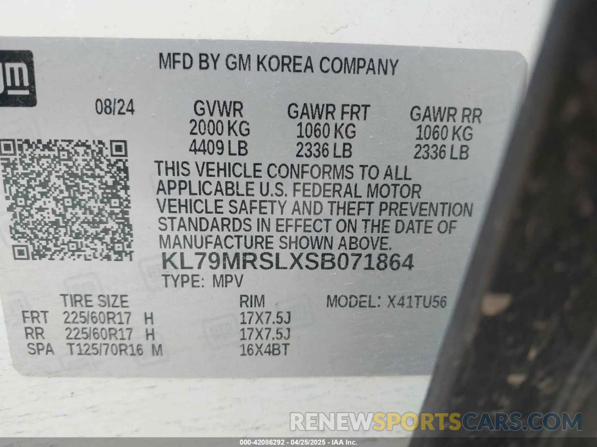 9 Фотография поврежденного автомобиля KL79MRSLXSB071864 CHEVROLET TRAILBLAZER 2025