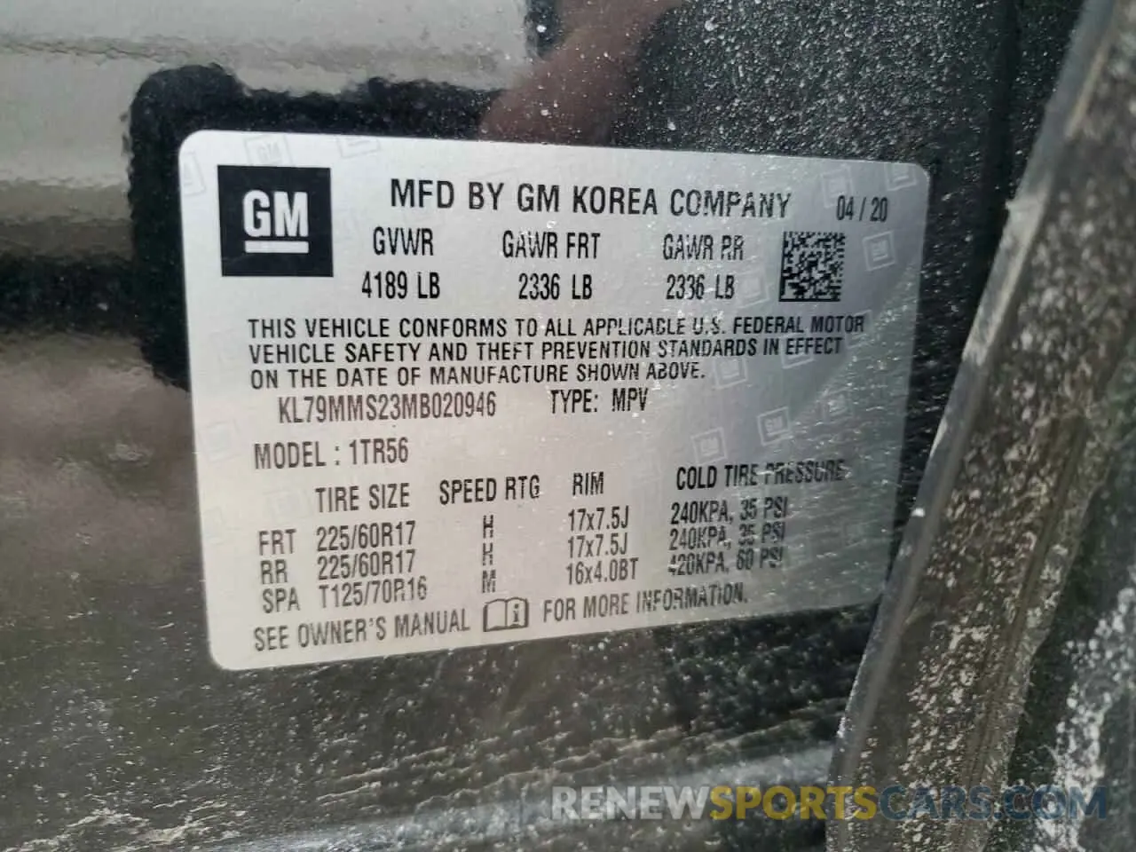 13 Photograph of a damaged car KL79MMS23MB020946 CHEVROLET TRAILBLZR 2021