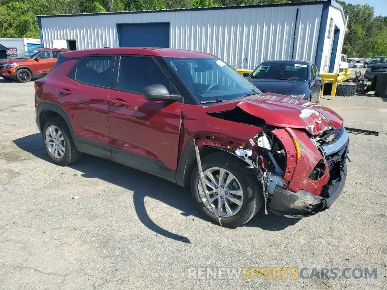 4 Фотография поврежденного автомобиля KL79MMS2XMB142140 CHEVROLET TRAILBLZR 2021