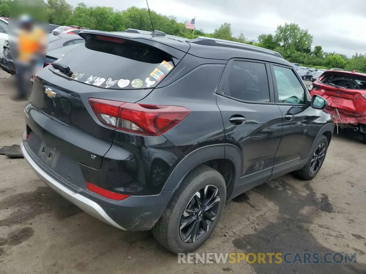 3 Фотография поврежденного автомобиля KL79MPS26MB124476 CHEVROLET TRAILBLZR 2021