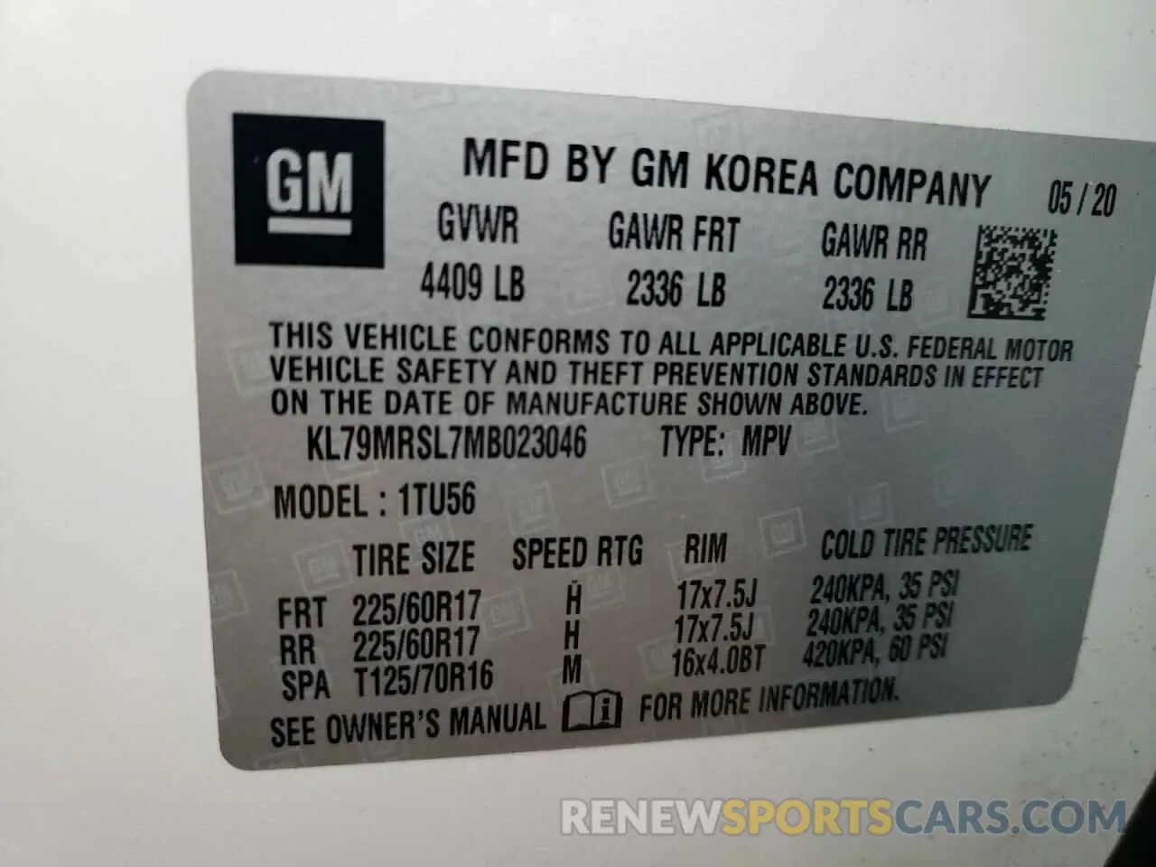 13 Фотография поврежденного автомобиля KL79MRSL7MB023046 CHEVROLET TRAILBLZR 2021