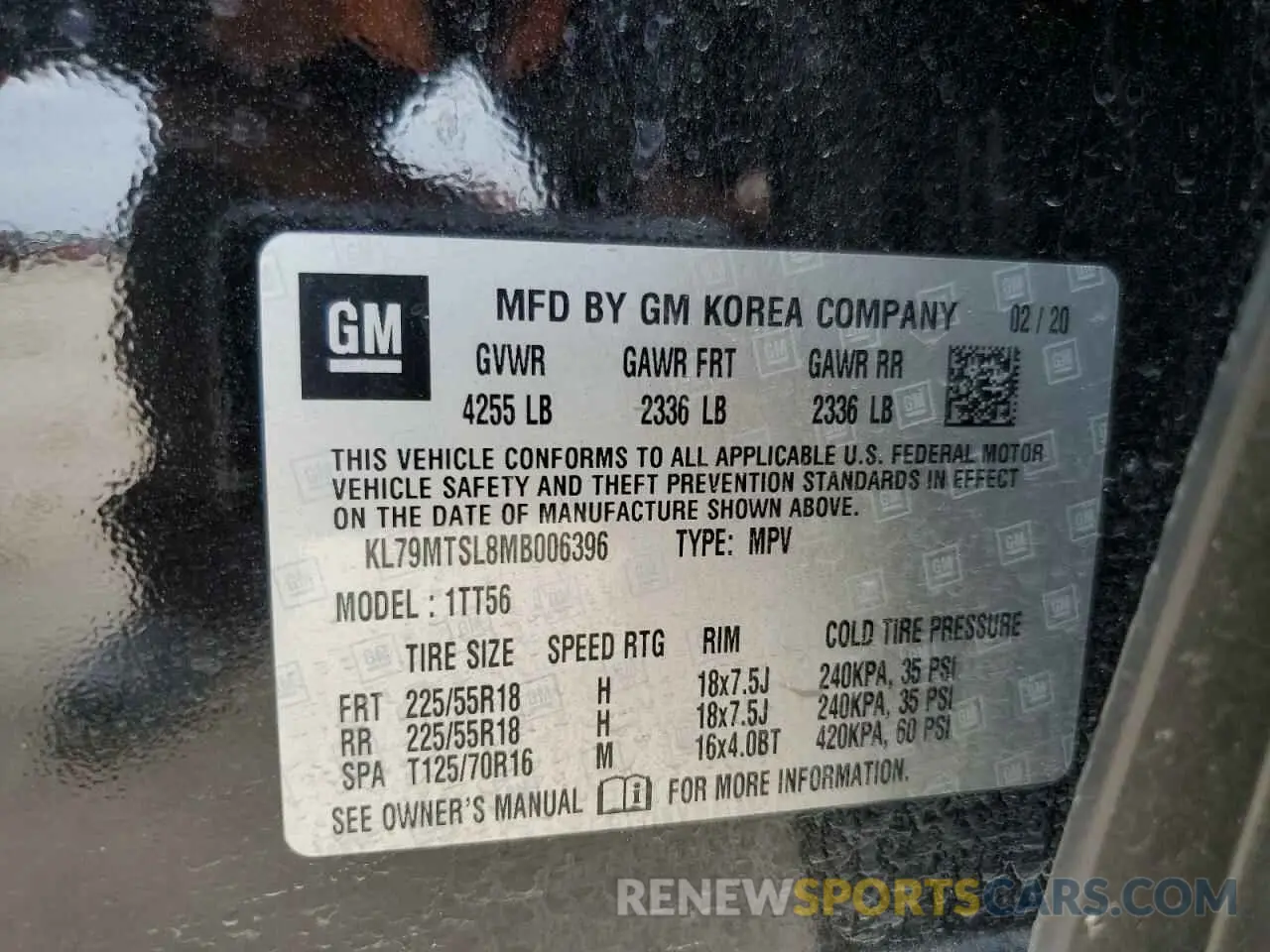 15 Photograph of a damaged car KL79MTSL8MB006396 CHEVROLET TRAILBLZR 2021