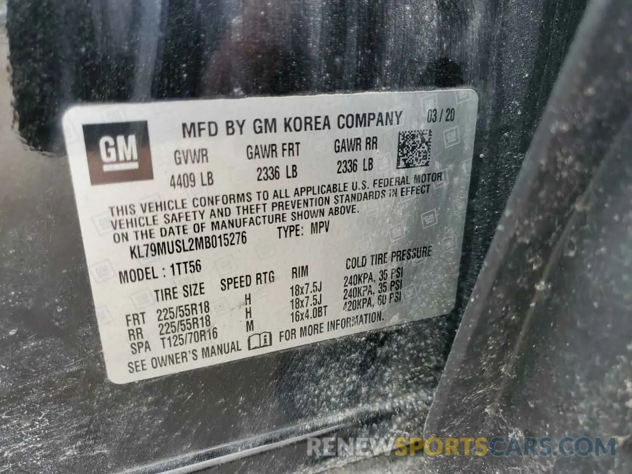 13 Фотография поврежденного автомобиля KL79MUSL2MB015276 CHEVROLET TRAILBLZR 2021