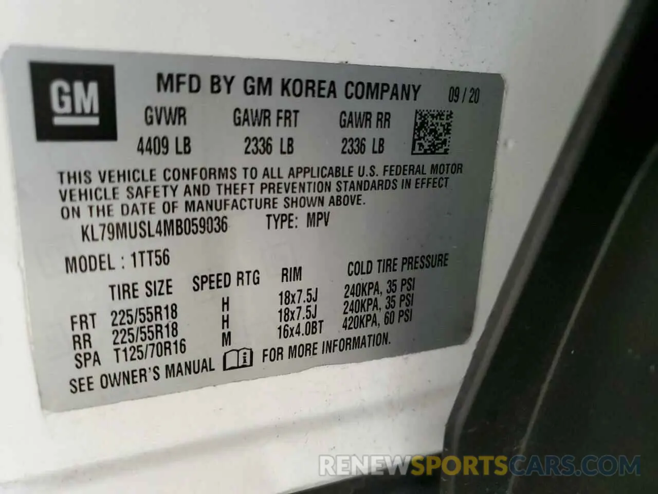 14 Фотография поврежденного автомобиля KL79MUSL4MB059036 CHEVROLET TRAILBLZR 2021