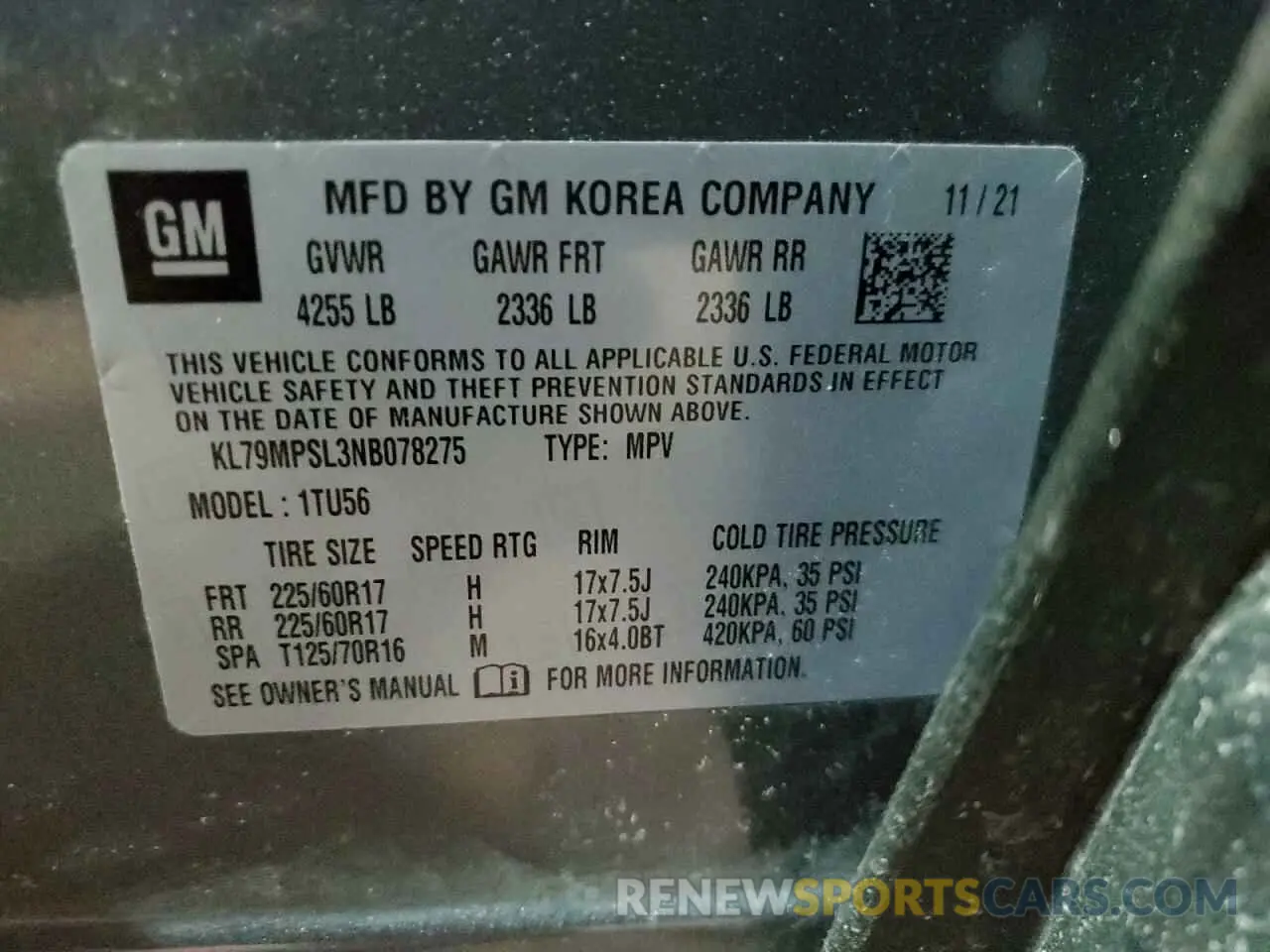 13 Фотография поврежденного автомобиля KL79MPSL3NB078275 CHEVROLET TRAILBLZR 2022