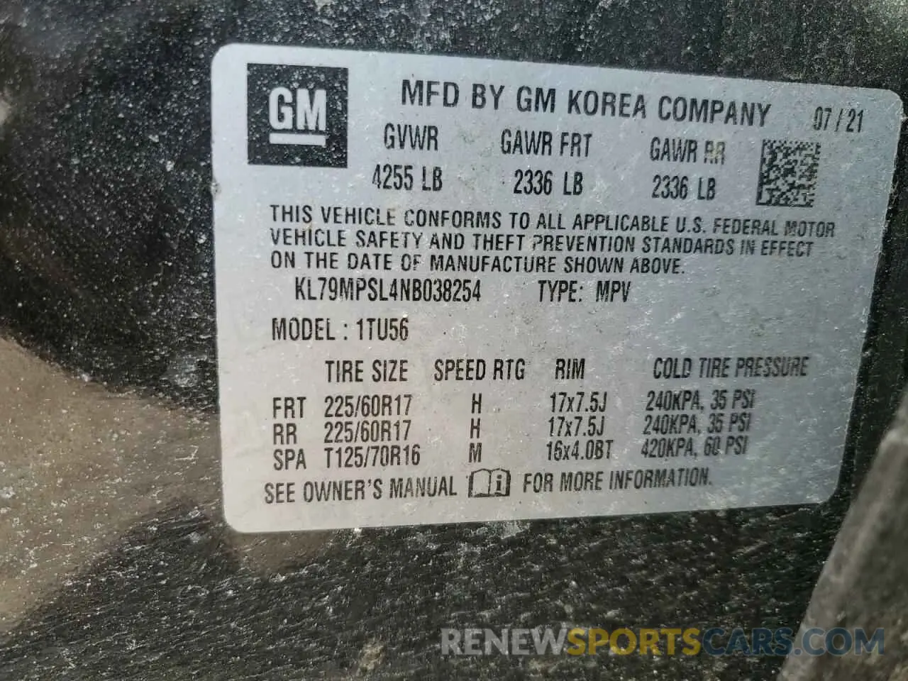 13 Фотография поврежденного автомобиля KL79MPSL4NB038254 CHEVROLET TRAILBLZR 2022