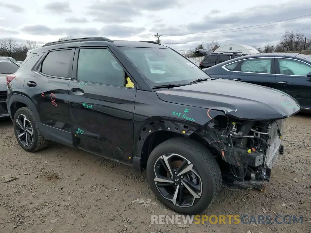 4 Фотография поврежденного автомобиля KL79MUSL5NB022921 CHEVROLET TRAILBLZR 2022