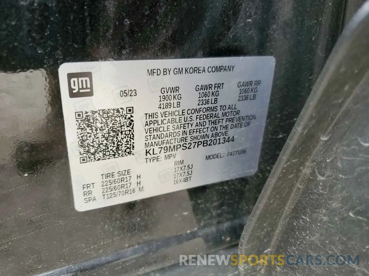 12 Фотография поврежденного автомобиля KL79MPS27PB201344 CHEVROLET TRAILBLZR 2023